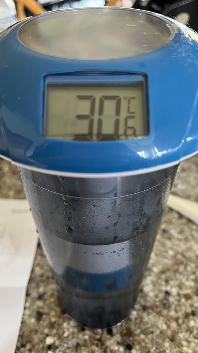 Wireless Pool Thermometer, Digital Pool Thermometer Floating Easy Read-IPX8 Waterproof Solar Temperature Gauge for Aquarium, Pond, 328 Feet Long Connection customer photo 2