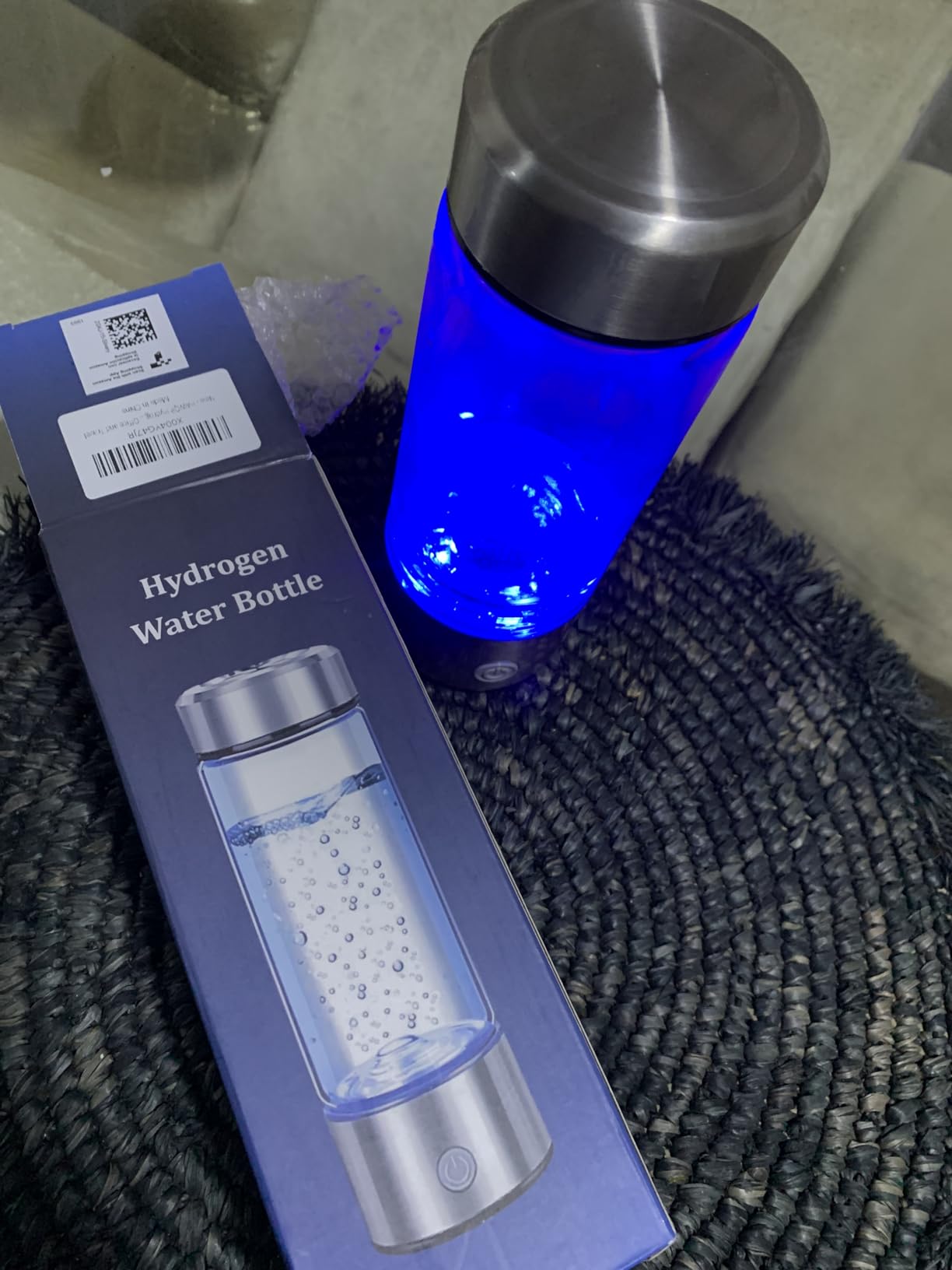 Hydrogen Water Bottle Generator - Portable Hydrogen Water Ionizer Machine SPE PEM Tech, Rechargeable Hydrogen Rich Water Glass Bottle for Home Gym Office and Travel customer photo 1