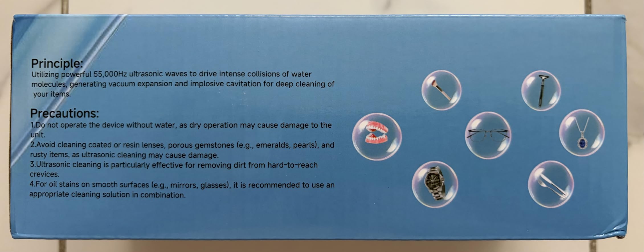 Ultrasonic Jewelry Cleaner, 55KHz 400ml Ultrasonic Cleaner with 4 Cleaning Modes & LED Light, Ideal for Jewelry Cleaner, Eyeglasses, Rings, Retainers, Silverware, Watches and Small Valuables customer photo 1