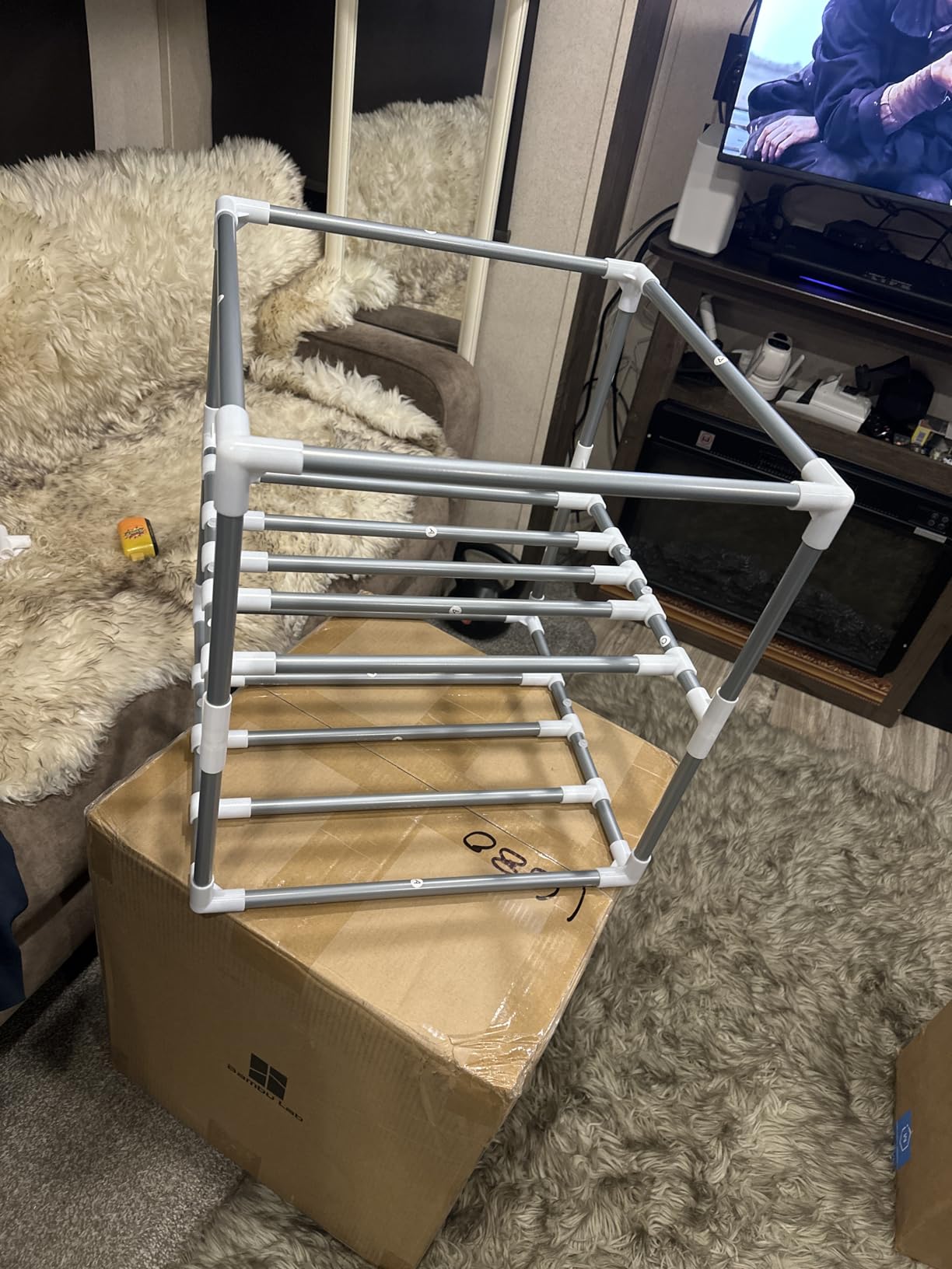 YOOPAI 3D Printer Filament Storage Box - 2 Tier Filament Storage Rack with Fabric Cover, Holds Up to 24 Rolls 1KG - 3D Filament Storage Organizer for Home, Workshop & Studio customer photo 2