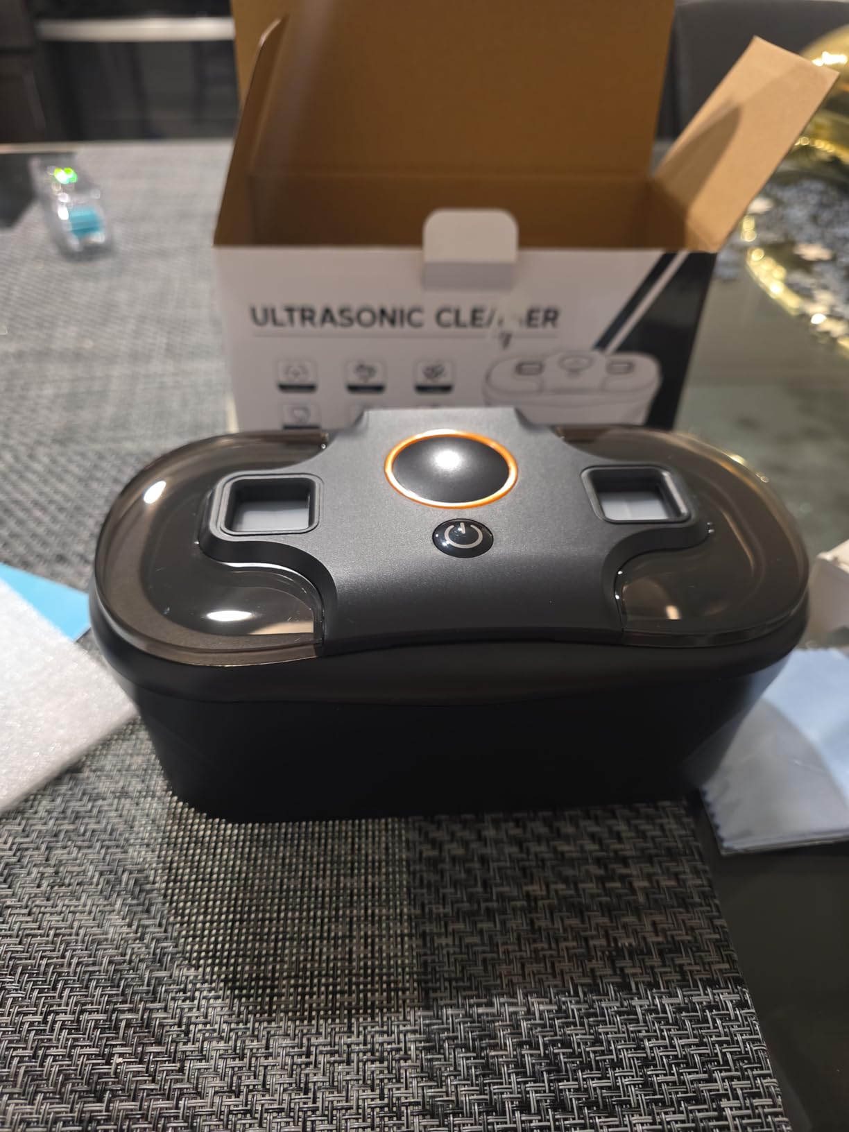 Ultrasonic Cleaner, 48KHz Jewelry Cleaner 400ML, Ultrasonic Retainer Cleaner for Eyeglasses Rings Watch Band Necklace Earing, Multi Deep Cleaning Modes, Black customer photo 2