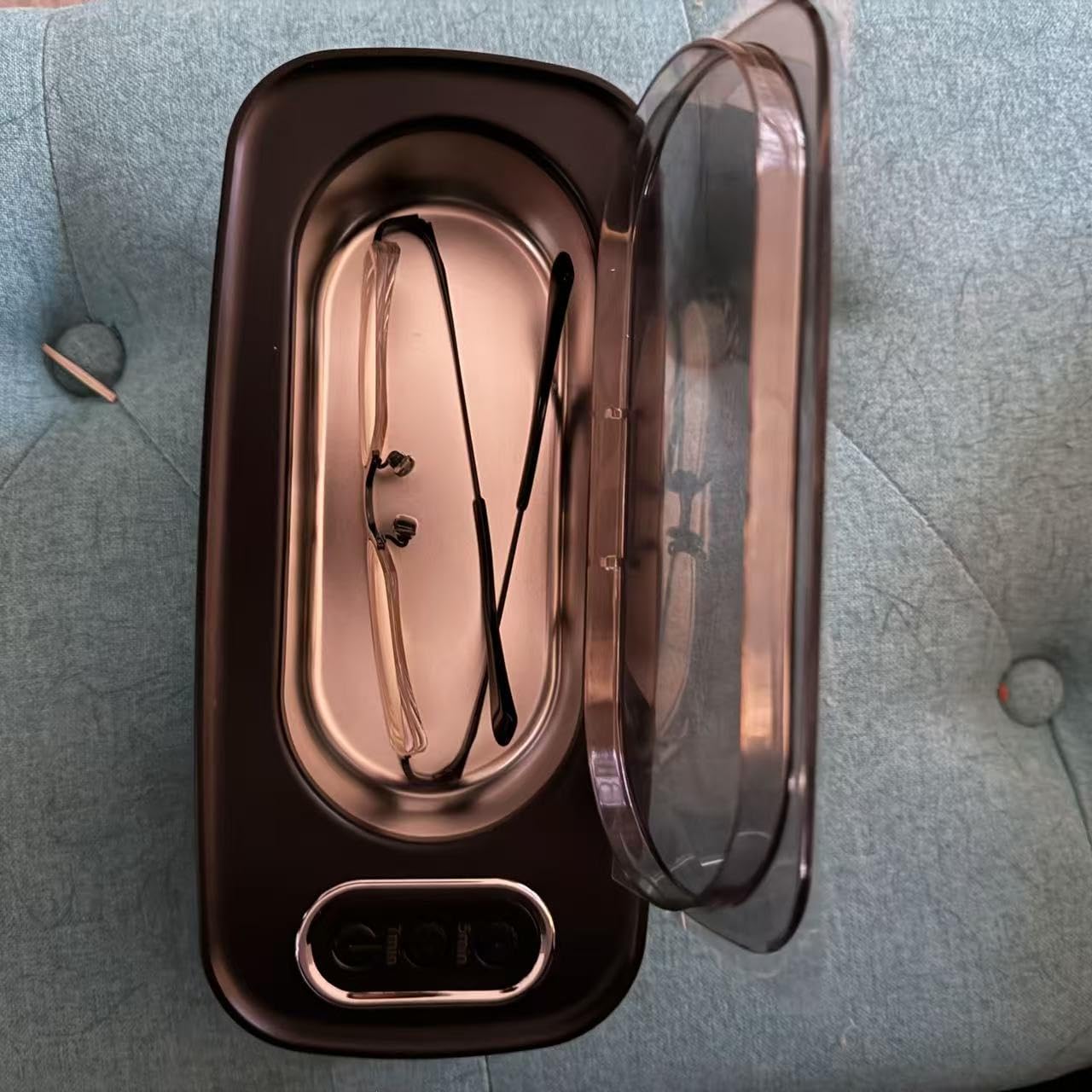 Ultrasonic Cleaner, 48kHz Professional Ultrasonic Jewelry Cleaner for Eyeglasses, Jewelry, Rings, Watch Straps, Dentures and More, Dual Cleaning Modes & 304 Stainless Steel Tank, 400ML Capacity, Black customer photo 2