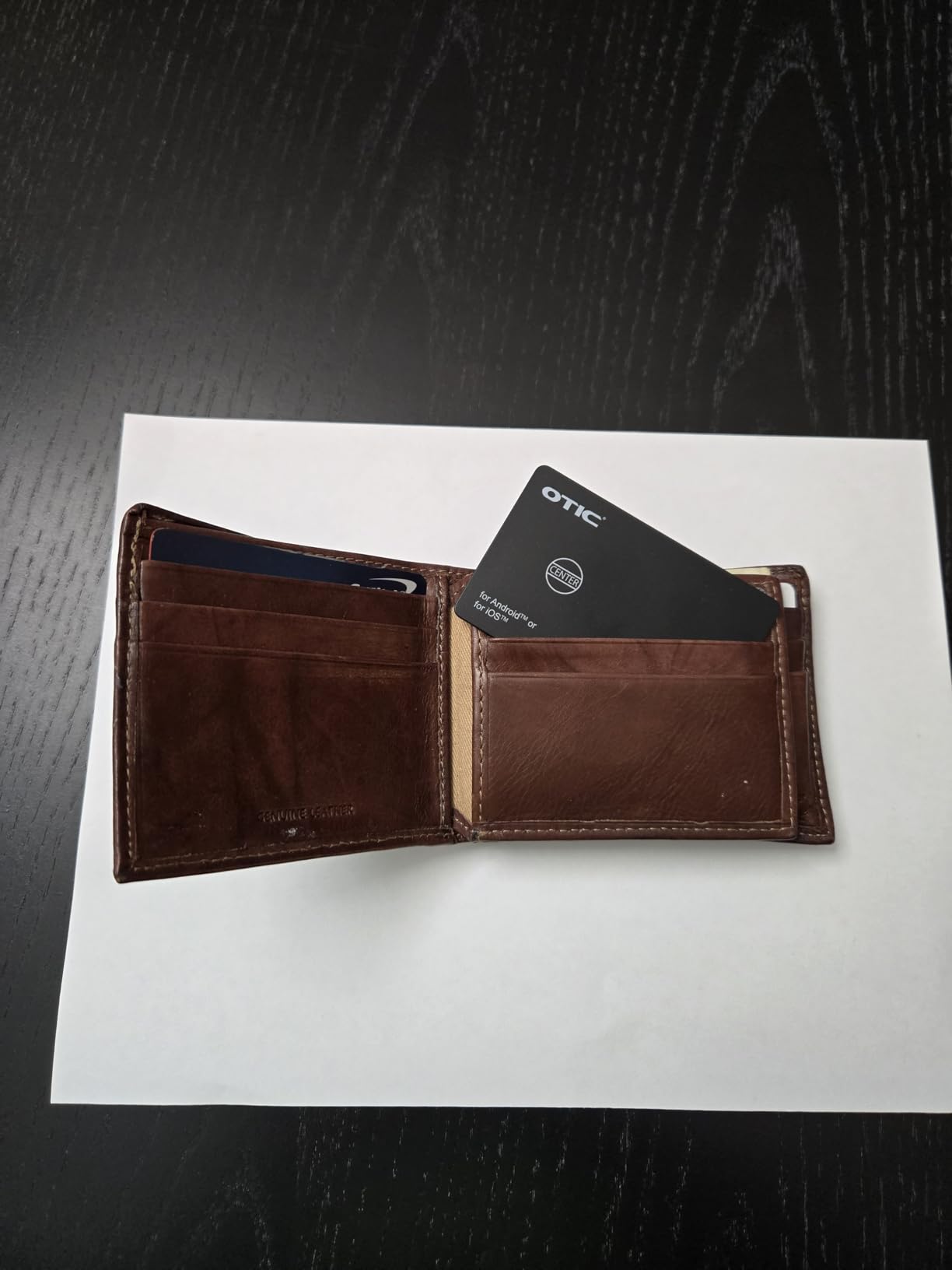 OTIC Dual System Bluetooth Wallet Tracker, 0.07in Slim Smart Tracker for Apple Find My (iOS) & Google Find Hub (Android), Rechargeable Finder with Sound Alert/Waterproof for Wallet/Luggage/Key/Bag customer photo 1