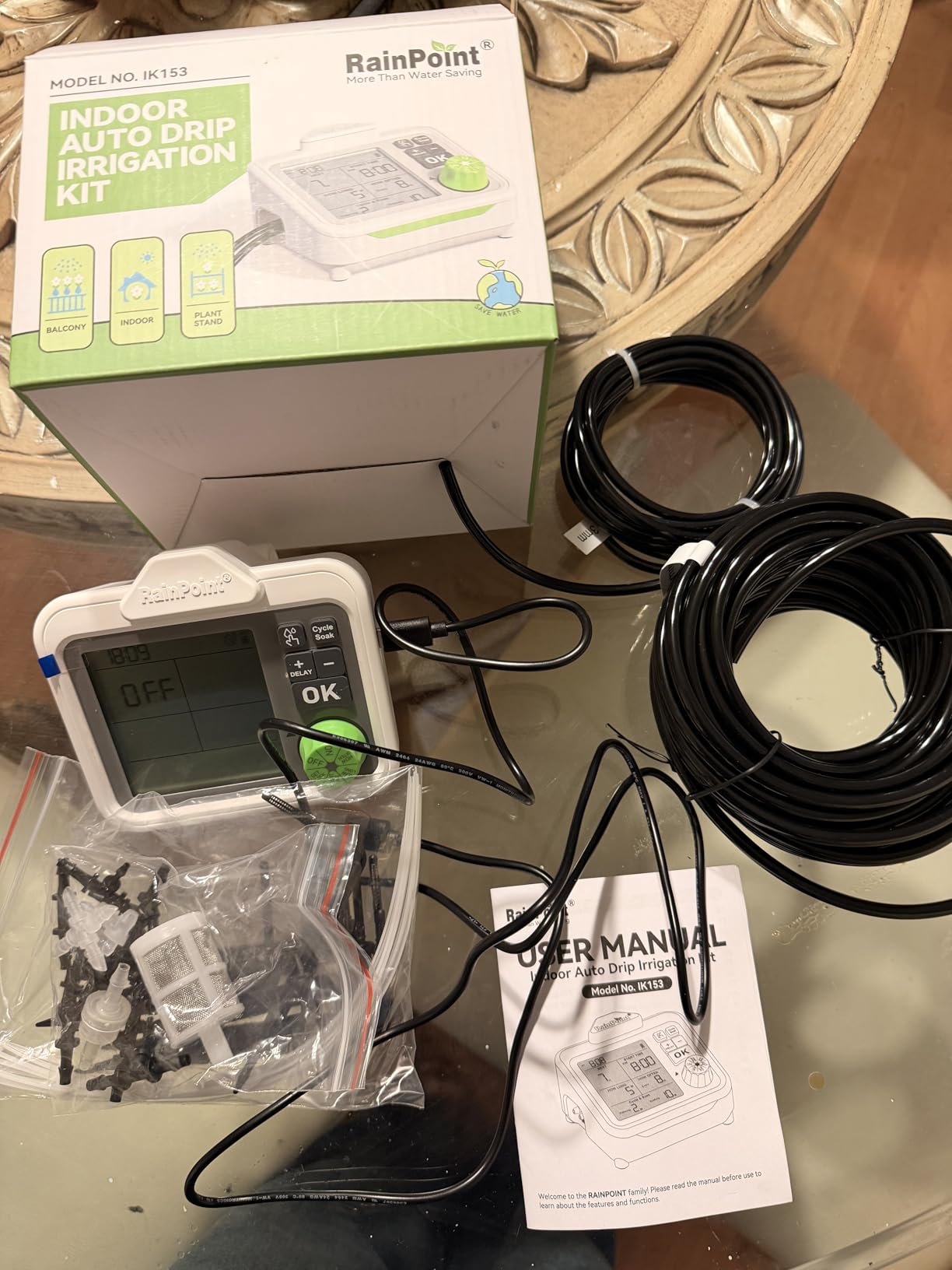 RAINPOINT Large Display Automatic Plant Waterer Indoor for Pot Plants, Cycle & Soak Mode Vacation Self Watering Drip Irrigation System Device Kit Office Patio Greenhouse Grow Tent Water 10-15 Plants customer photo 1