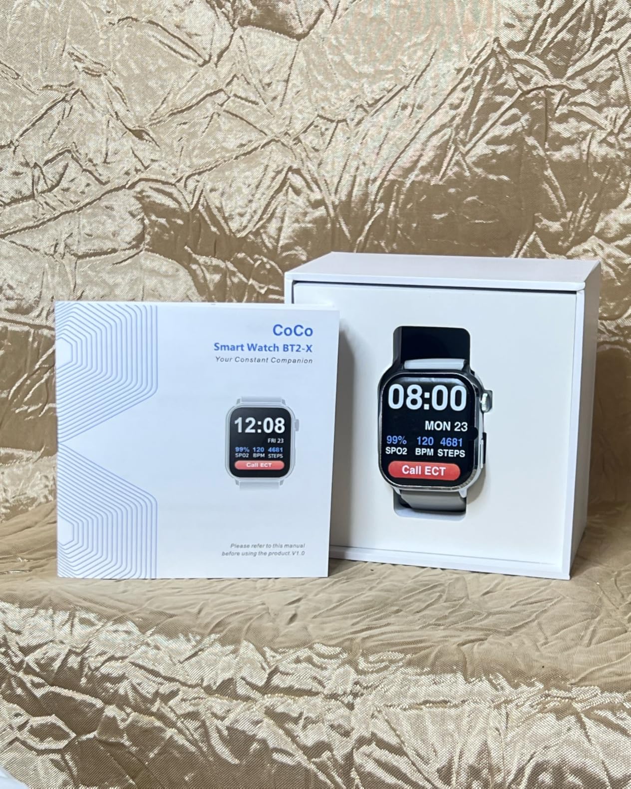 COCO BT2-X 2026 Smartwatch for Seniors, Men & Women, Enhanced Fall Detection, Emergency PERS, Heart Rate, Blood Oxygen, Medication Reminder, AI Voice Assistant, Bluetooth Calling (Silver) customer photo 1