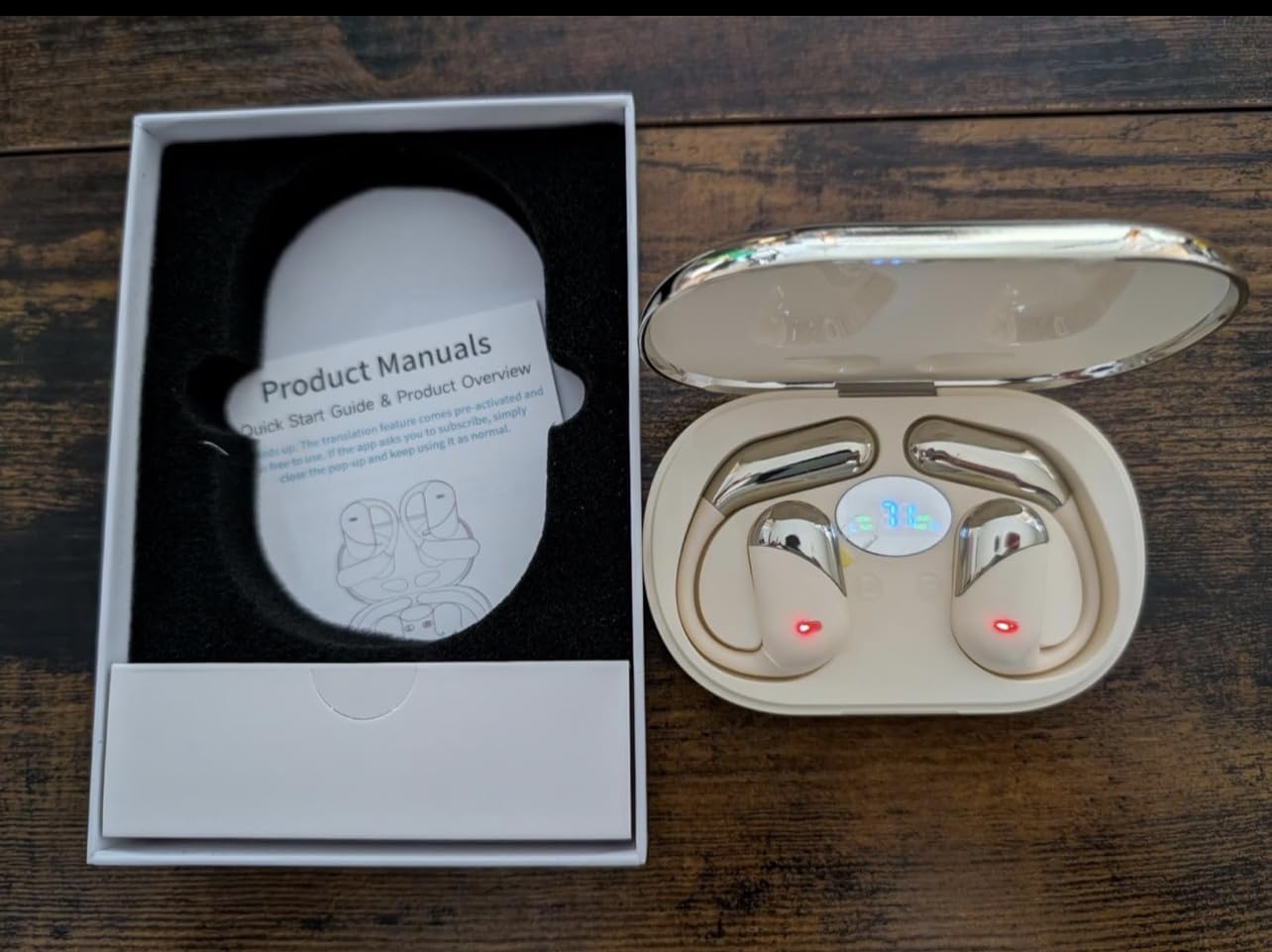 Real-Time AI Translation Earbuds, 198 Language Translator Earbuds, Audifonos Traductores Inglés Español, 3-in-1 Translating Earbuds for Business, Travel, Language Learning, Bronze Black customer photo 2