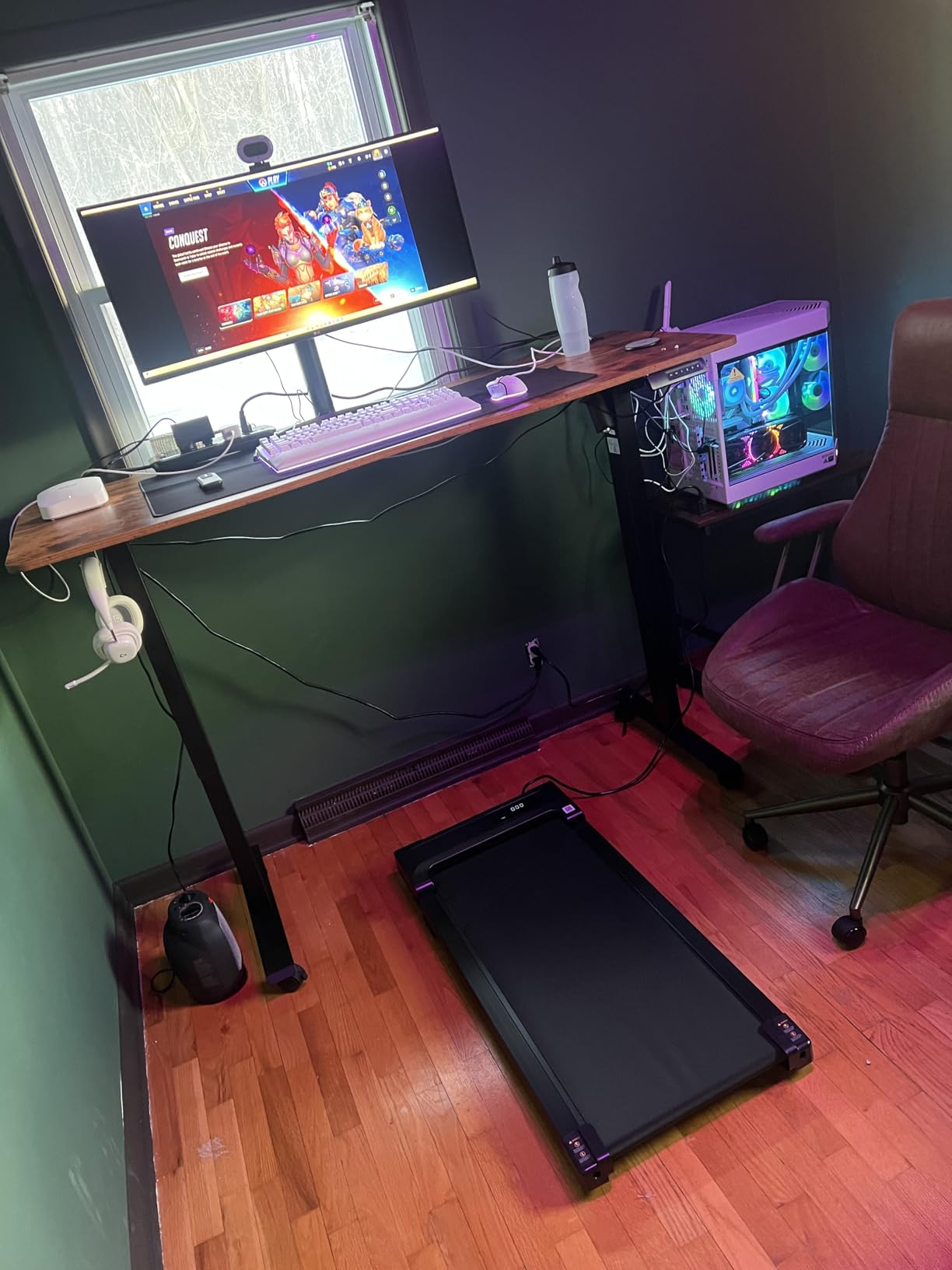 Walking Pad Treadmill for Home - Under Desk Treadmills Mini Portable Walking Running Machine Slim Compact Motorized Electric Treadmill with Adjustable Speed Remote customer photo 1