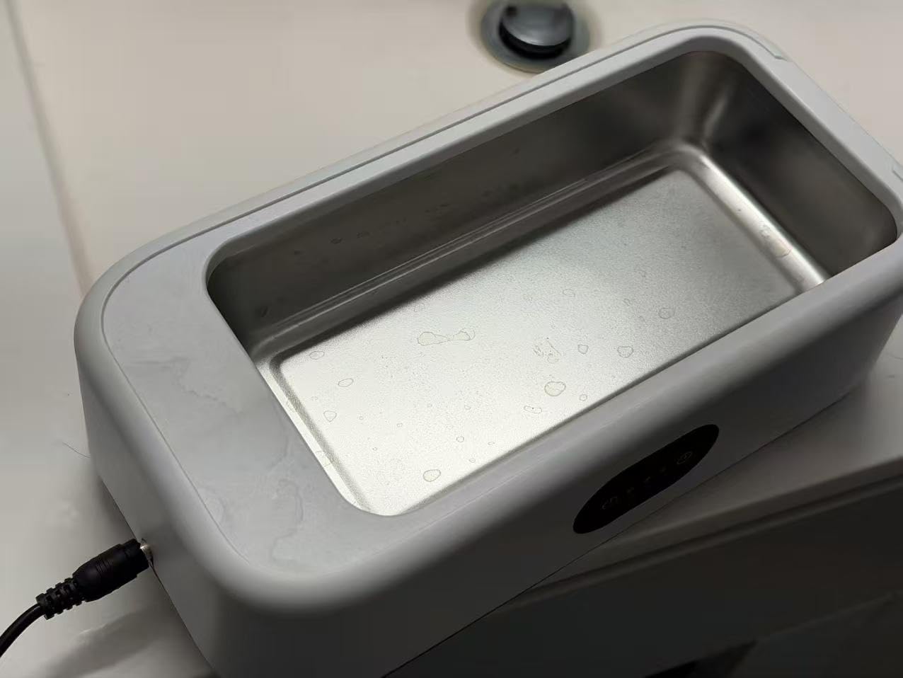 Ultrasonic Jewelry Cleaner, 50KHz Ultrasonic Cleaner Machine, Dual Modes & LED Display, 5 Cleaning Modes, 24W Sonic Cleaner for Jewelry, Eyeglasses, Watches, Rings, Watch Strap,Dentures(White) customer photo 1