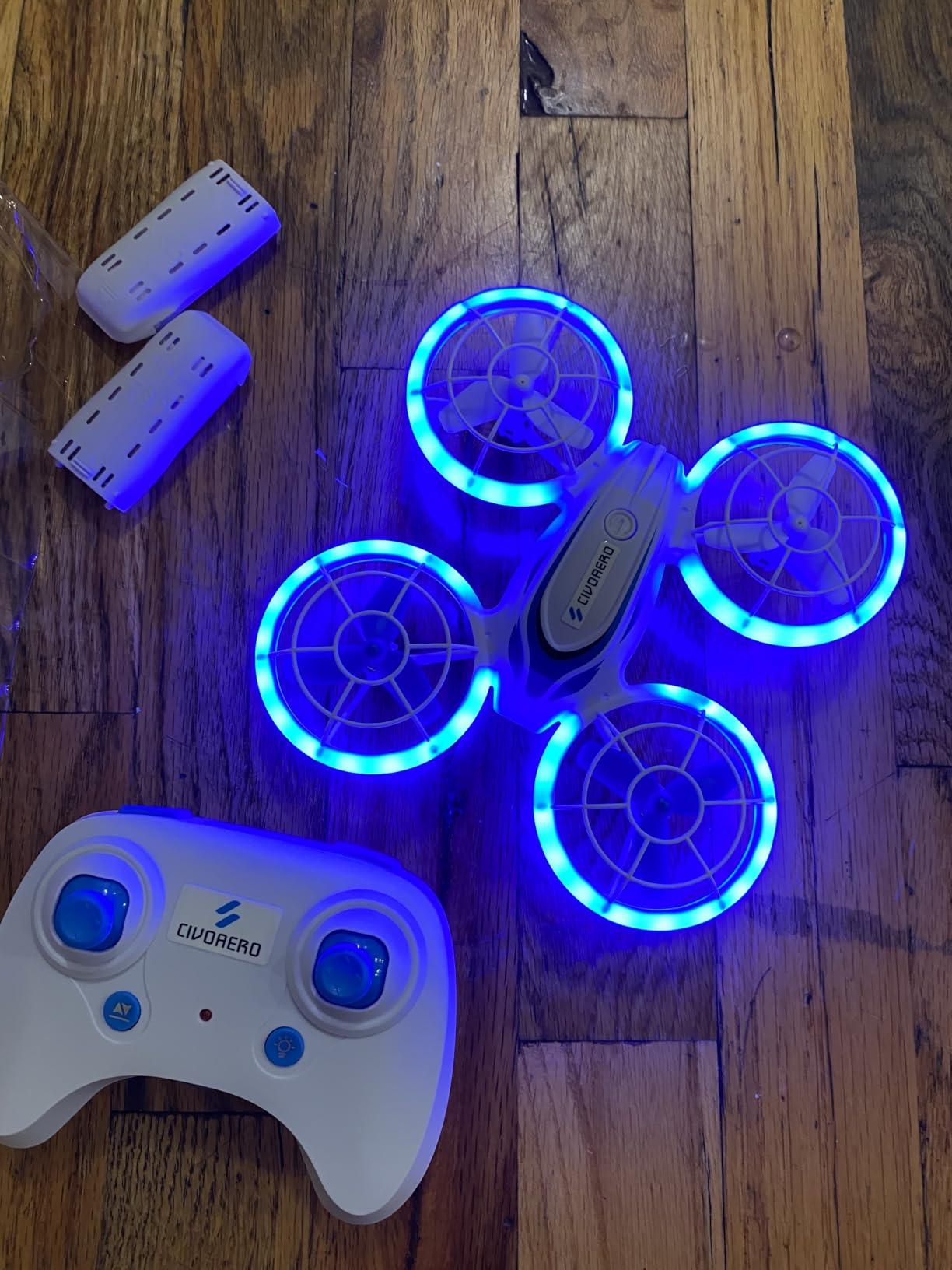 S60 Drone for Kids - RC Quadcopter with LED Lights, 2 Batteries, Altitude Hold and Full Propeller Protect, First Drones Toys Christmas Birthday Gifts for 8 9 10 11 12 13 14 Year Old Boys Girls, Blue customer photo 2