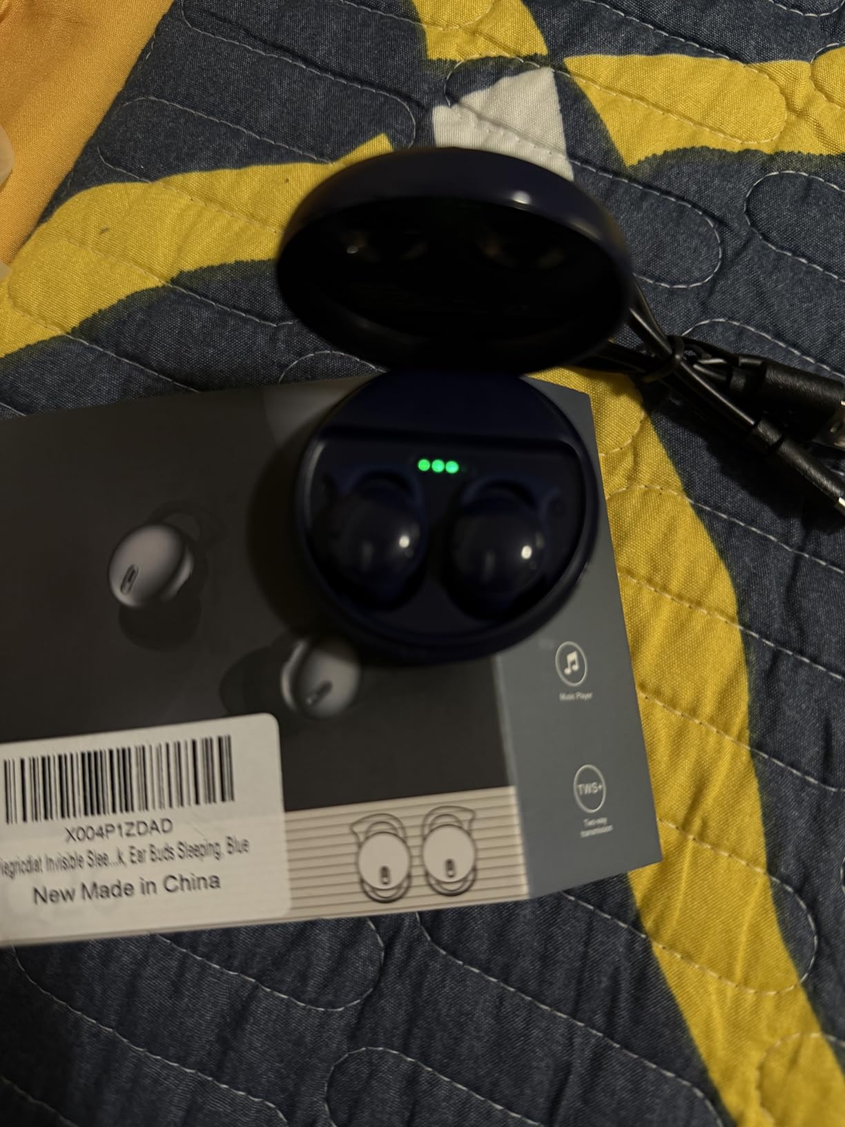 Invisible Sleep Headphones,Sleep Earbuds for Side Sleepers,Small Comfortable Fit Noise Blocking Sleep Earbuds,Bluetooth 5.3 Wireless Earphones, in-Ear Ear Buds for Sleeping - Beige customer photo 2