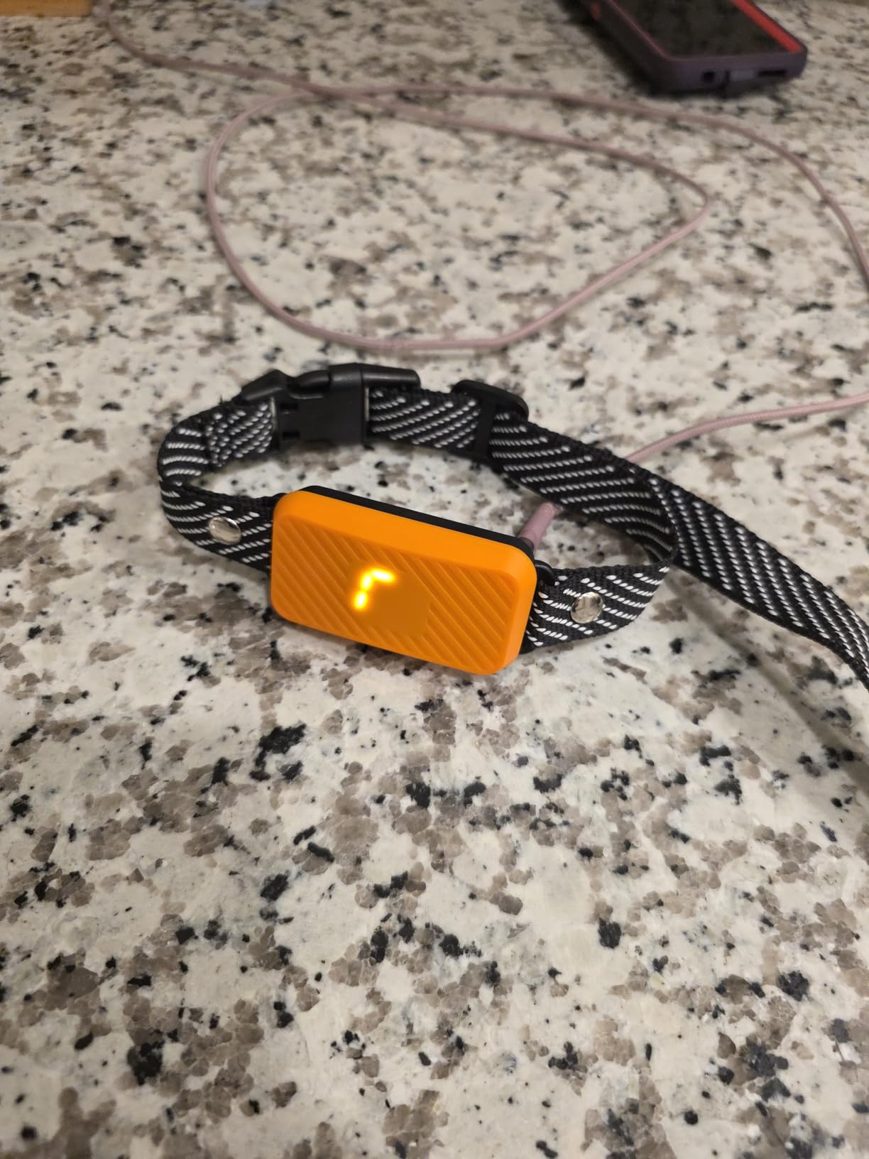 Dog Bark Collar for Large Medium Small Dogs, Effective No-Bark Collar, Smart Barking Collar, Rechargeable Bark Collar with 7-Level Sensitivity, 3 B & V Modes, Waterproof, Neon Orange customer photo 2