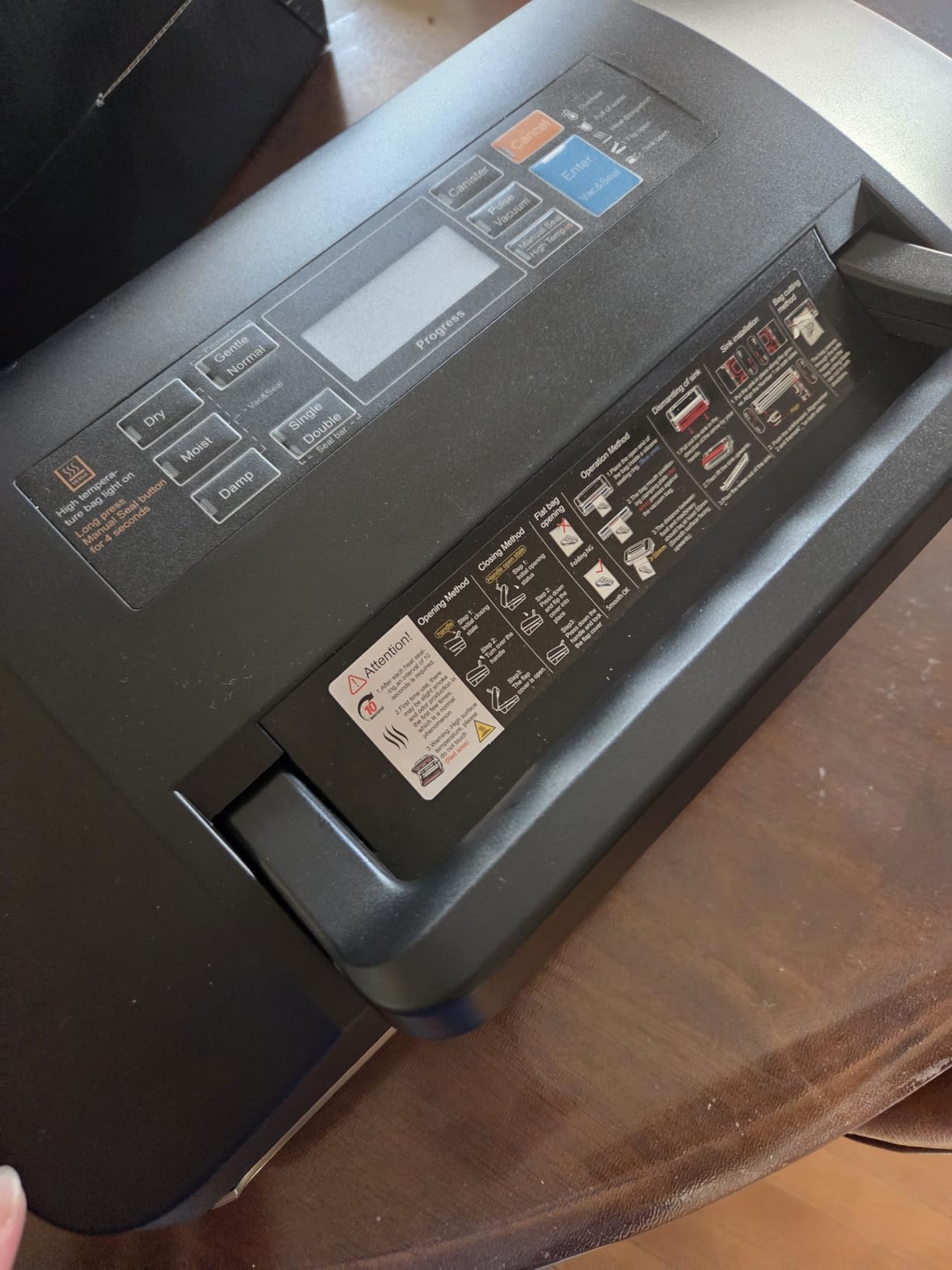 Vacuum Sealer Machine, Updated Powerful 95KPa Commercial Food Saver with Double Seal for 2X Strength, Built-in Cutter, Bags Storage & Easy-Lock Handle, Includes Free Bags (1 Roll + 10 Pre-cut) Black customer photo 2