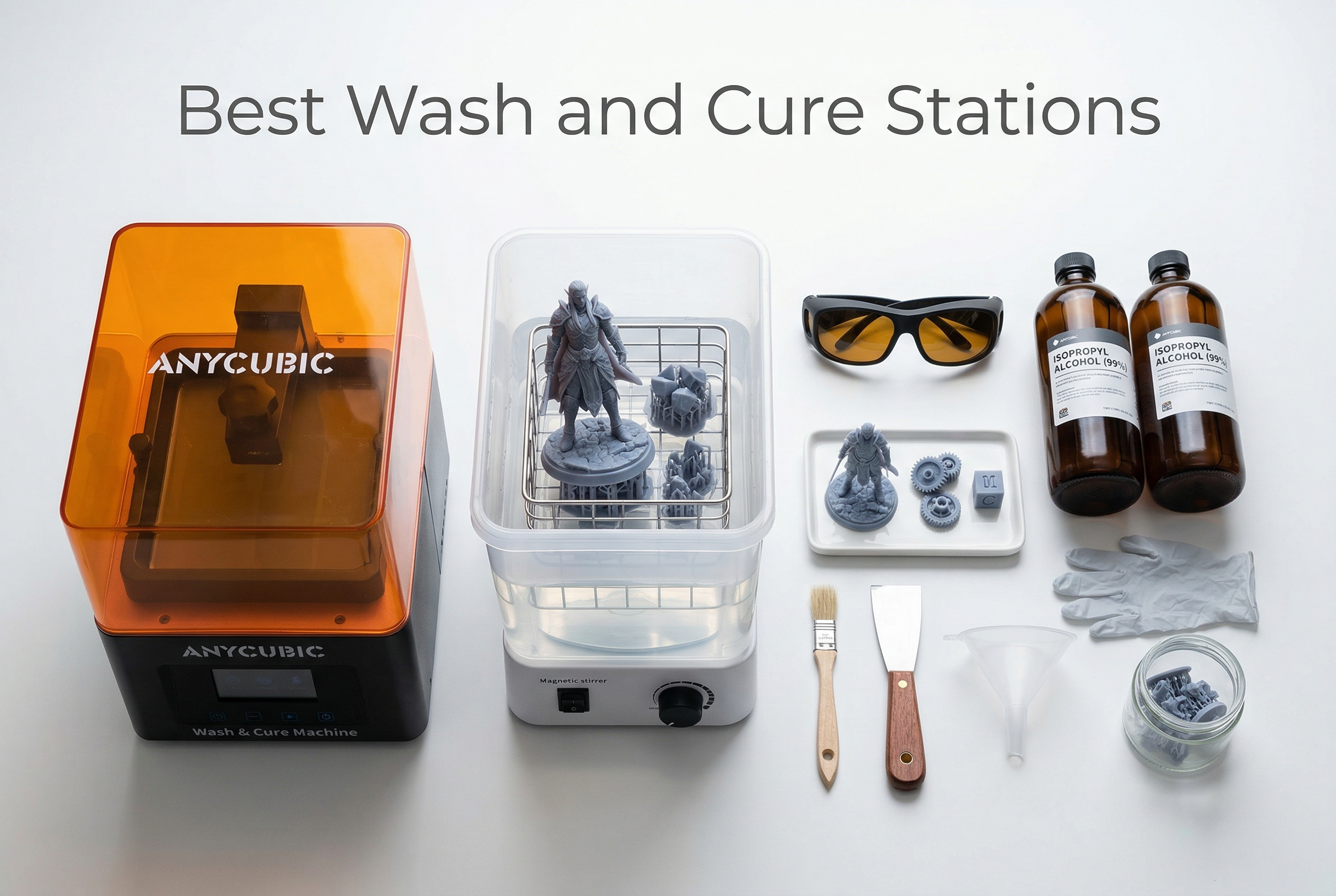 Best resin 3D printer wash and cure stations