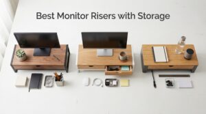 best monitor risers with storage