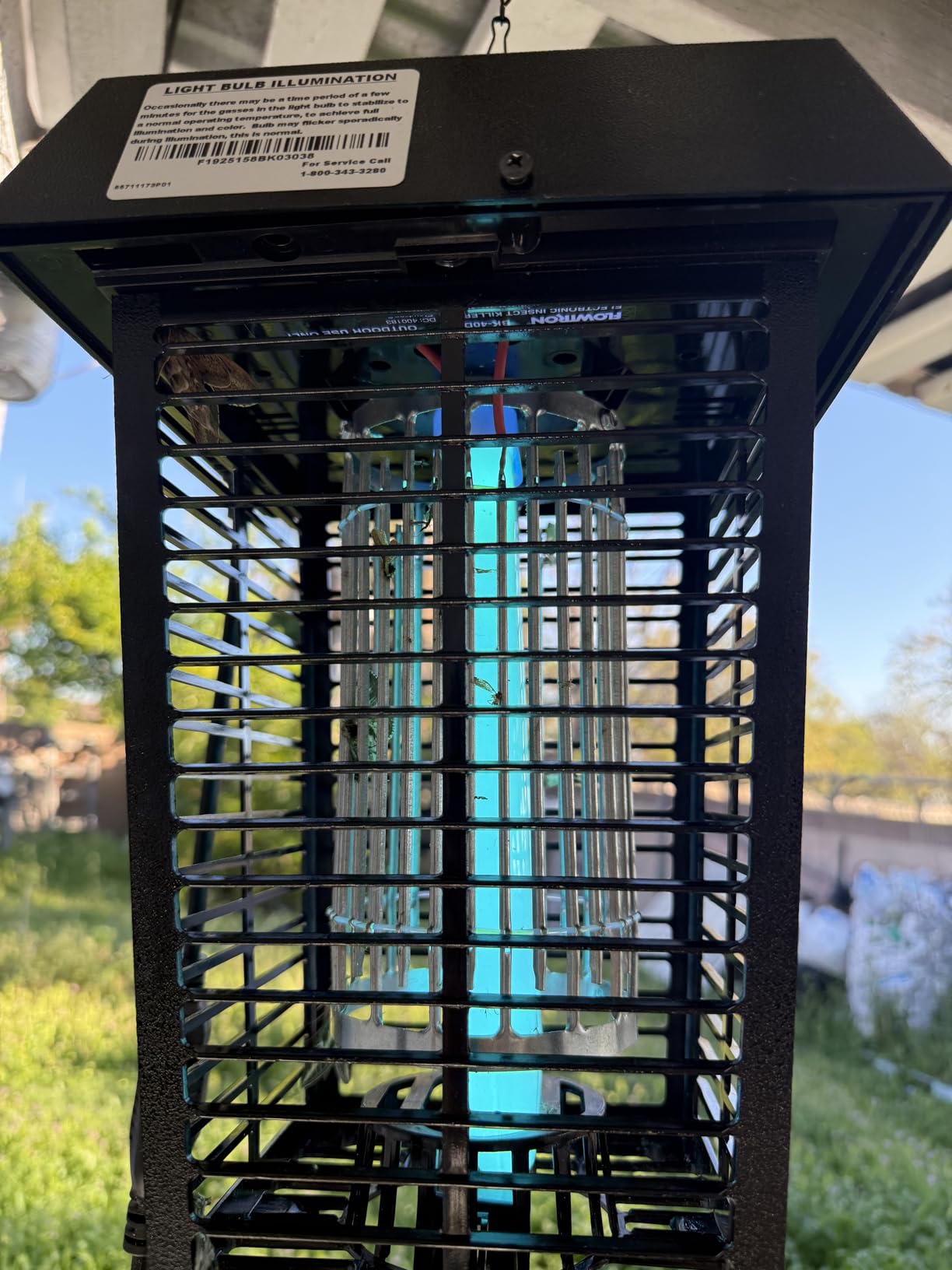 Flowtron Bug Zapper, 1 Acre of Outdoor Coverage with Powerful 40W Bulb & 5600V Instant Killing Grid, Electric Insect, Fly & Mosquito Zapper, Made in The USA customer photo 2