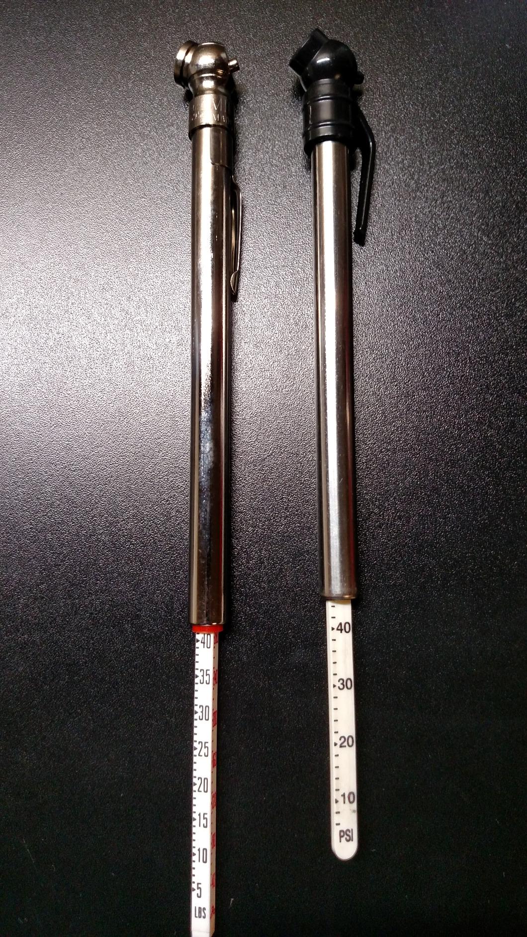 Milton S-921 Pencil Tire Pressure Gauge, Passenger Car, With Built-in Deflator Valve, Durable Plated Brass, Pressure Measured In PSI and kPa customer photo 1