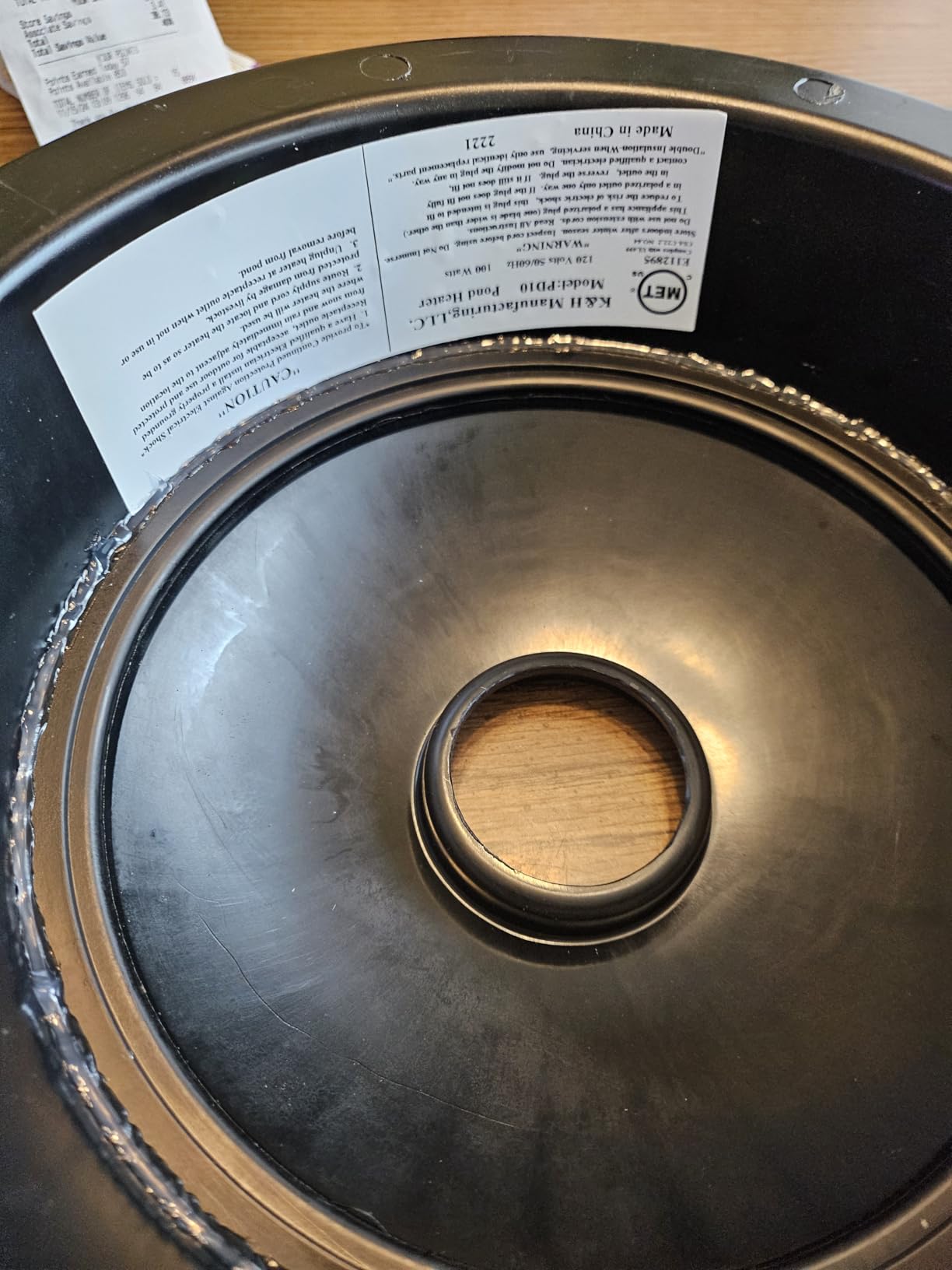 K&H Pet Products Pond Heater for Outdoor Ponds with Fish, Thermo-Pond 3.0 Deicer Keeps a Hold in the Ice for Oxygen Exchange for Live Fish, Energy Efficient, Safety Listed - 12in Black 100W customer photo 2