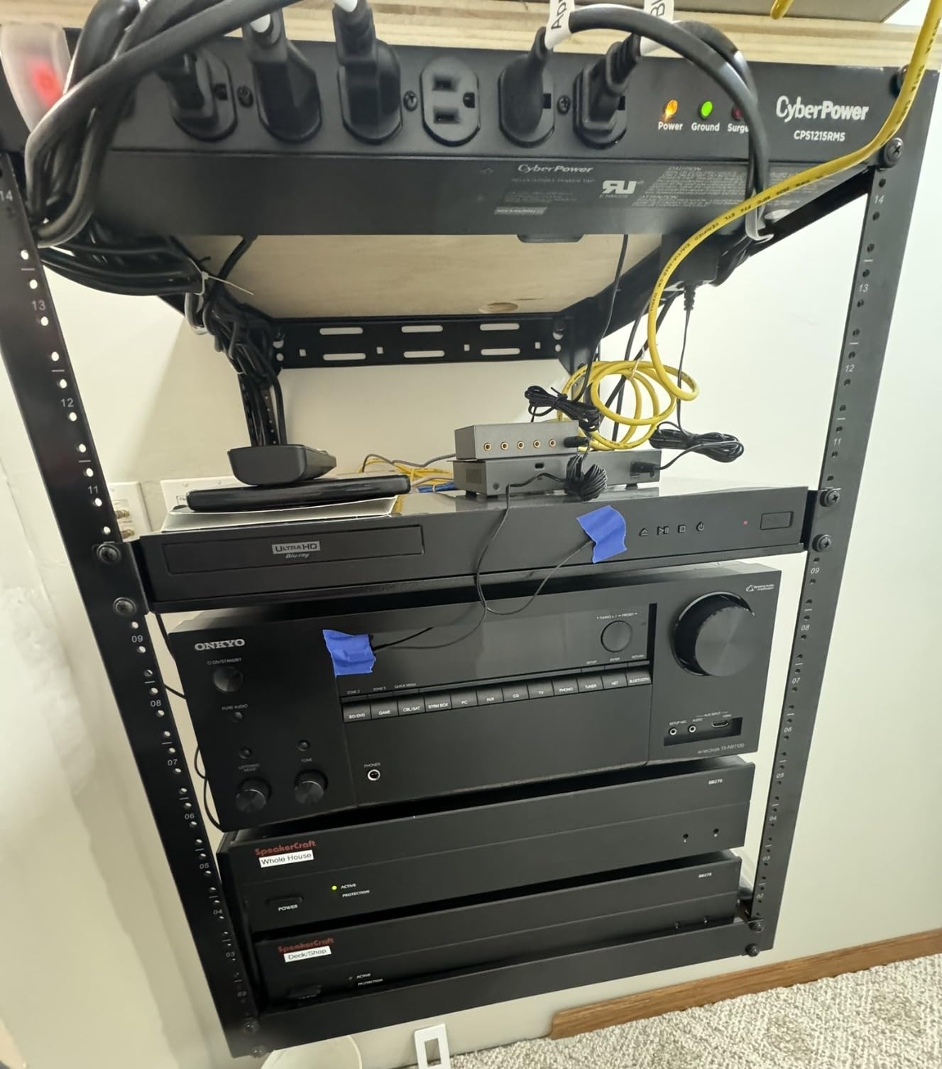 CyberPower CPS1215RMS Surge Protector, 120V/15A, 12 Outlets, 15 ft Power Cord, 1U Rackmount customer photo 1