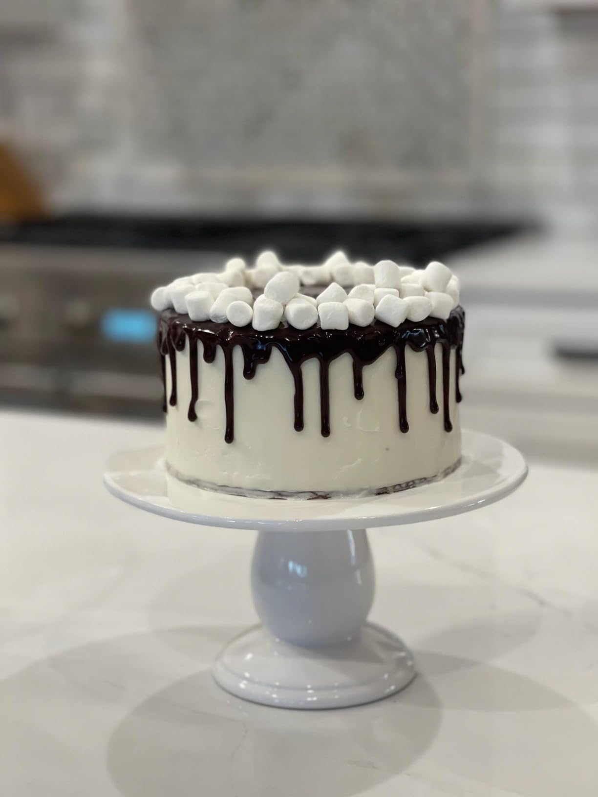 Ateco Cast Iron and Non-Slip Pad Cake Stand, 12 inch, White customer photo 2