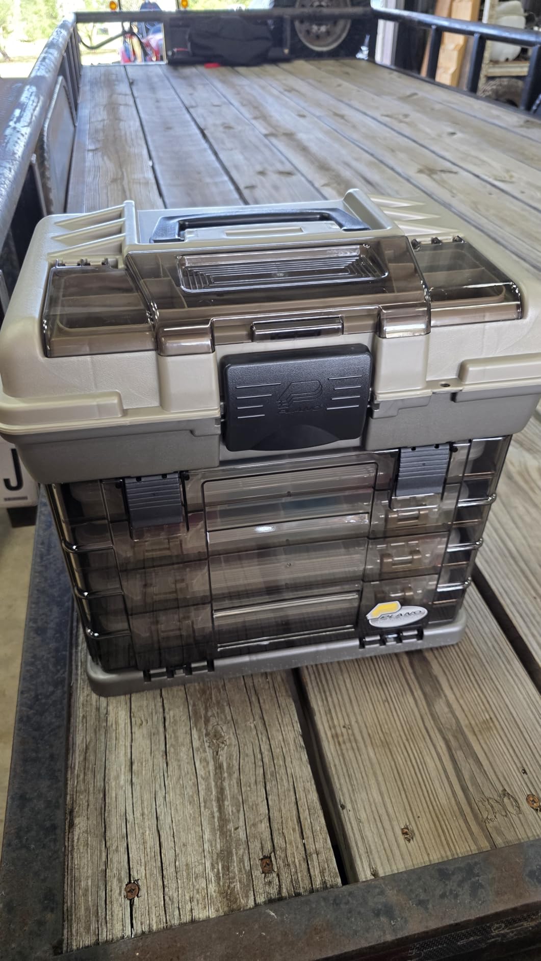 Plano Guide Series StowAway 4-By Rack System Tackle Box, Holds 4 3700 Utility Tackle Boxes, Quick-Access Top Storage with DuraView Lid, Durable Construction, Flexible, Adaptable Fishing Box customer photo 2