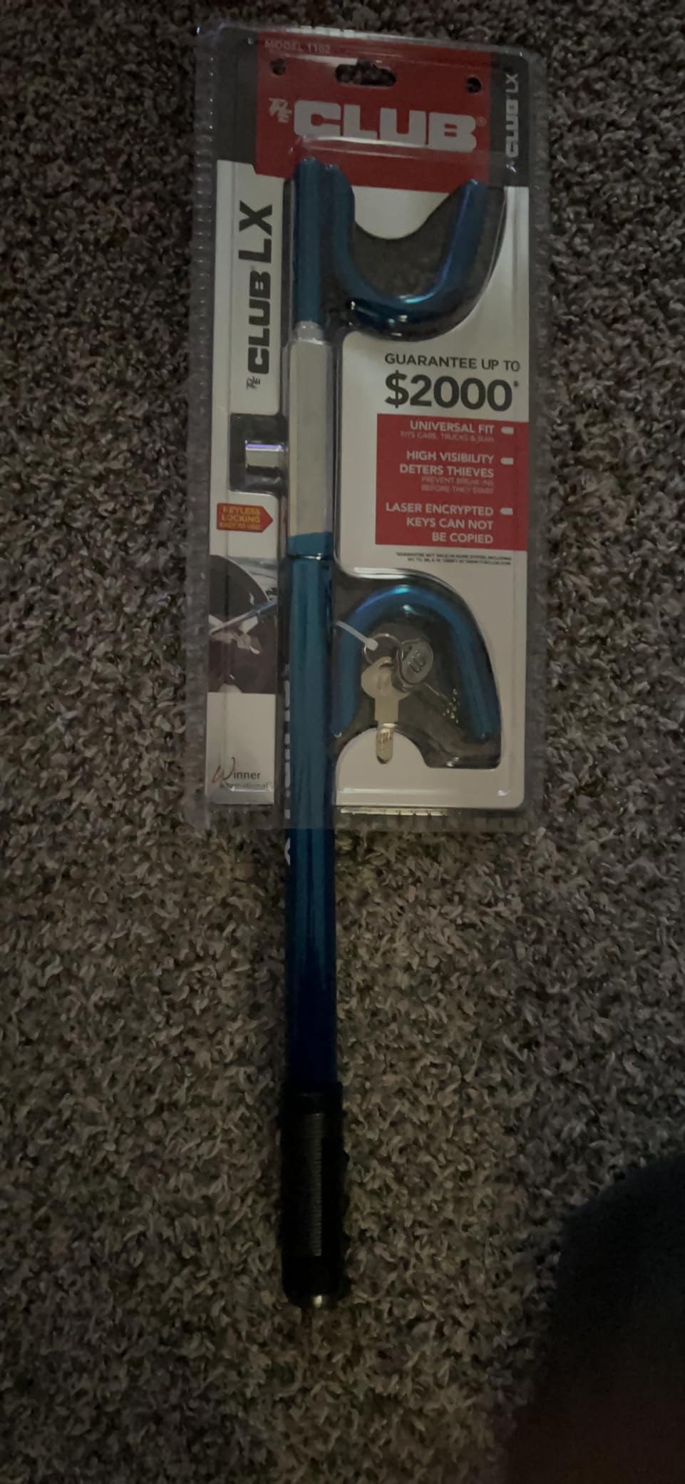 The Club 1102 LX Series Steering Wheel Lock, Blue customer photo 2