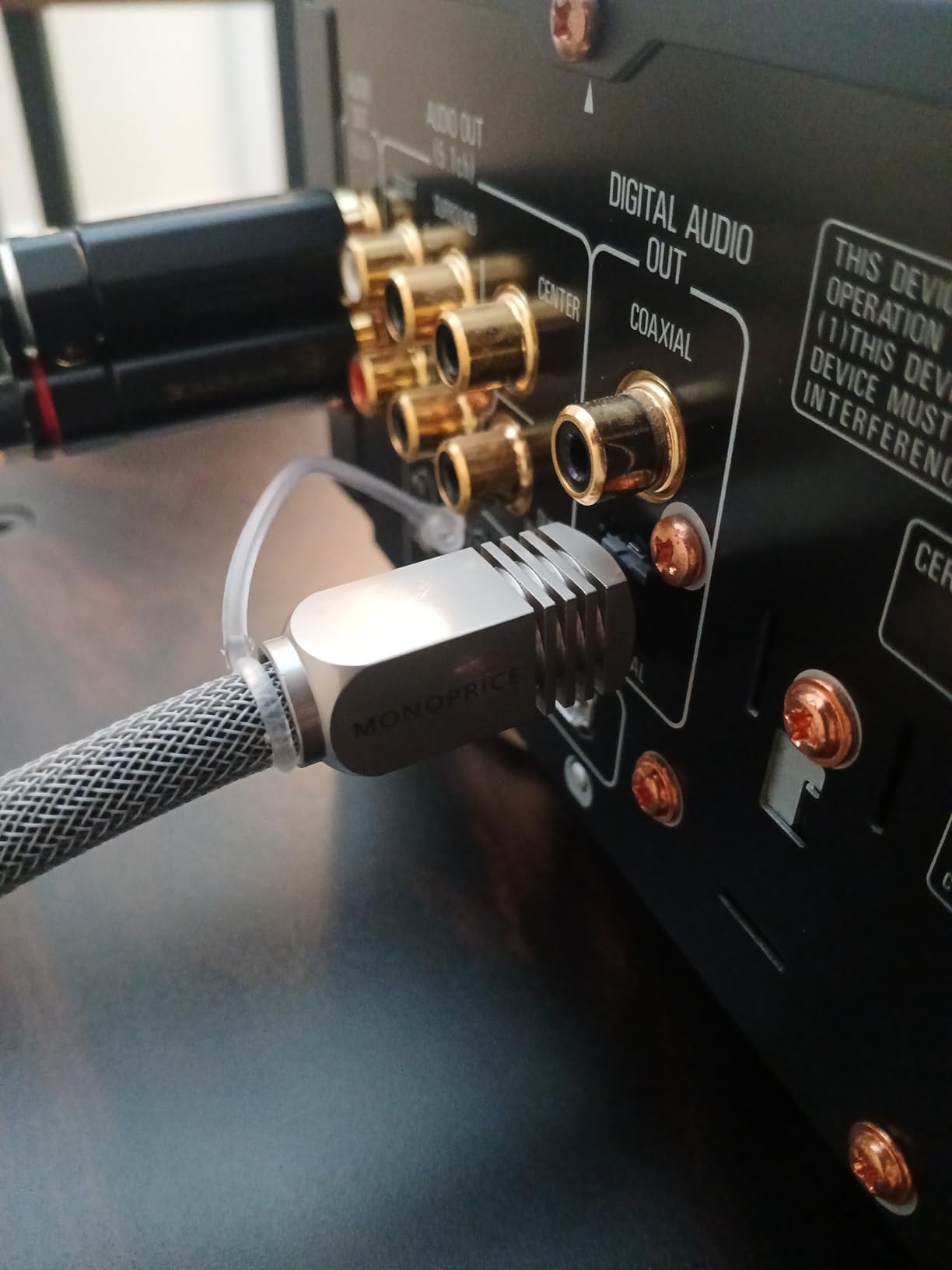 Monoprice Premium S/PDIF Digital Optical Audio Cable - Heavy Duty Mesh Jacket, Metal Connector Heads, 6 Feet, Silver customer photo 2