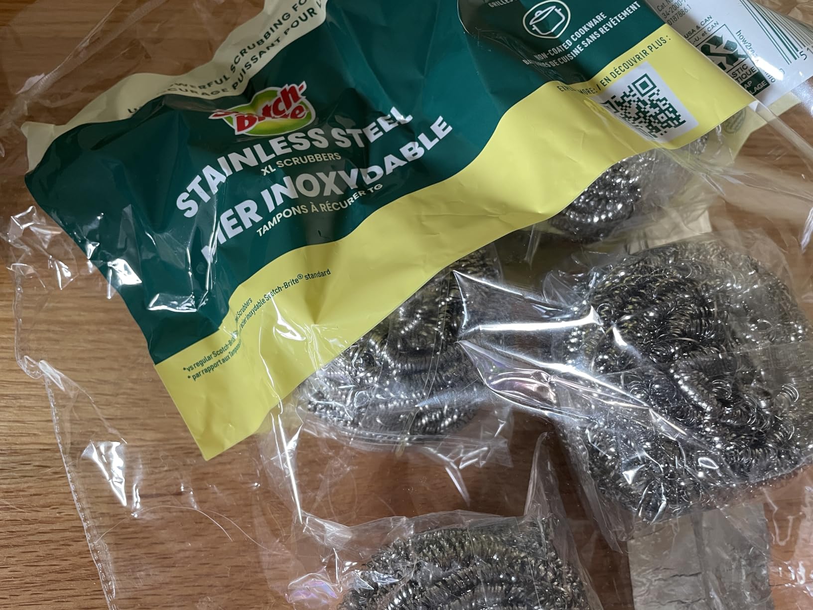 Scotch-Brite Stainless Steel Scrubbers, Scouring Pads for Cleaning Tough Baked-On Messes, Metal Scrubbers for Cleaning Dishes, 3 Scrub Pads customer photo 1