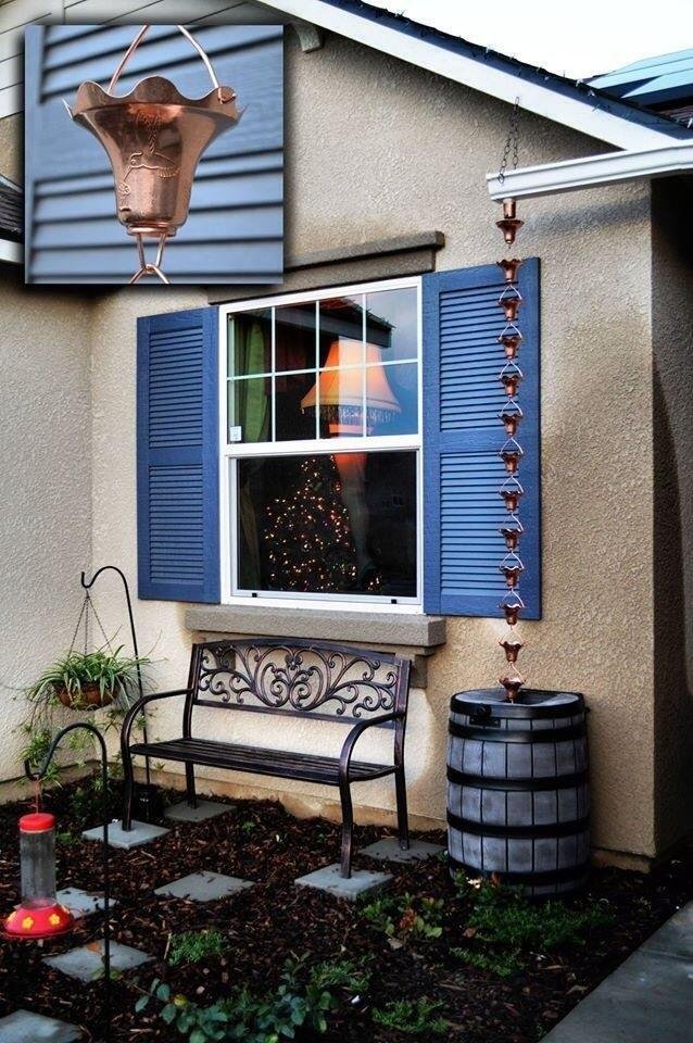 Good Ideas Rain Wizard Water Collection Plastic Barrel, Oak, 50 Gallon - Linkable Flat-Back Faux Wood Rainwater Catcher Storage Drum w/ Robust Metal Spigot & Fine Mesh Screen customer photo 1
