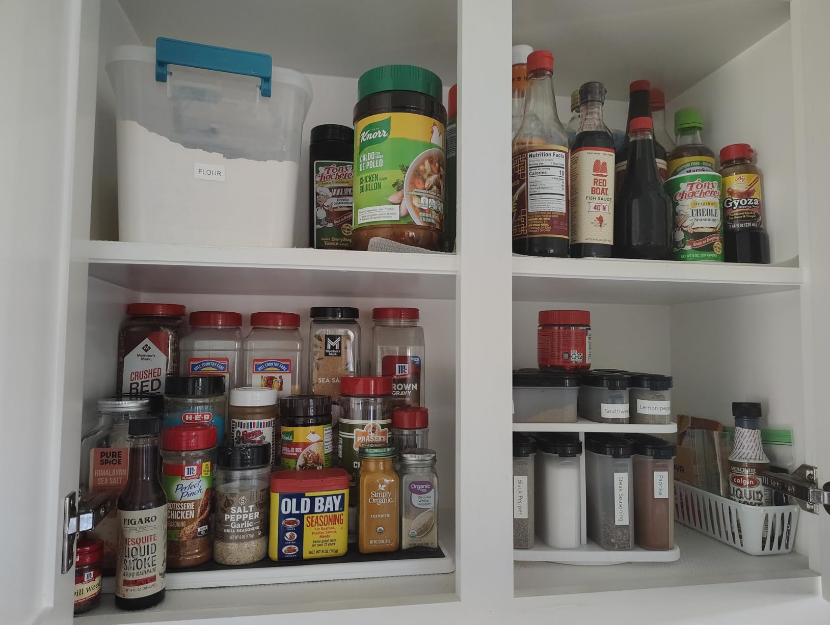 Copco 3-Tier Non-Skid Spice Rack Organizer for Kitchen Cabinet or Pantry, 15-Inch Tiered Shelf, White/Gray customer photo 1