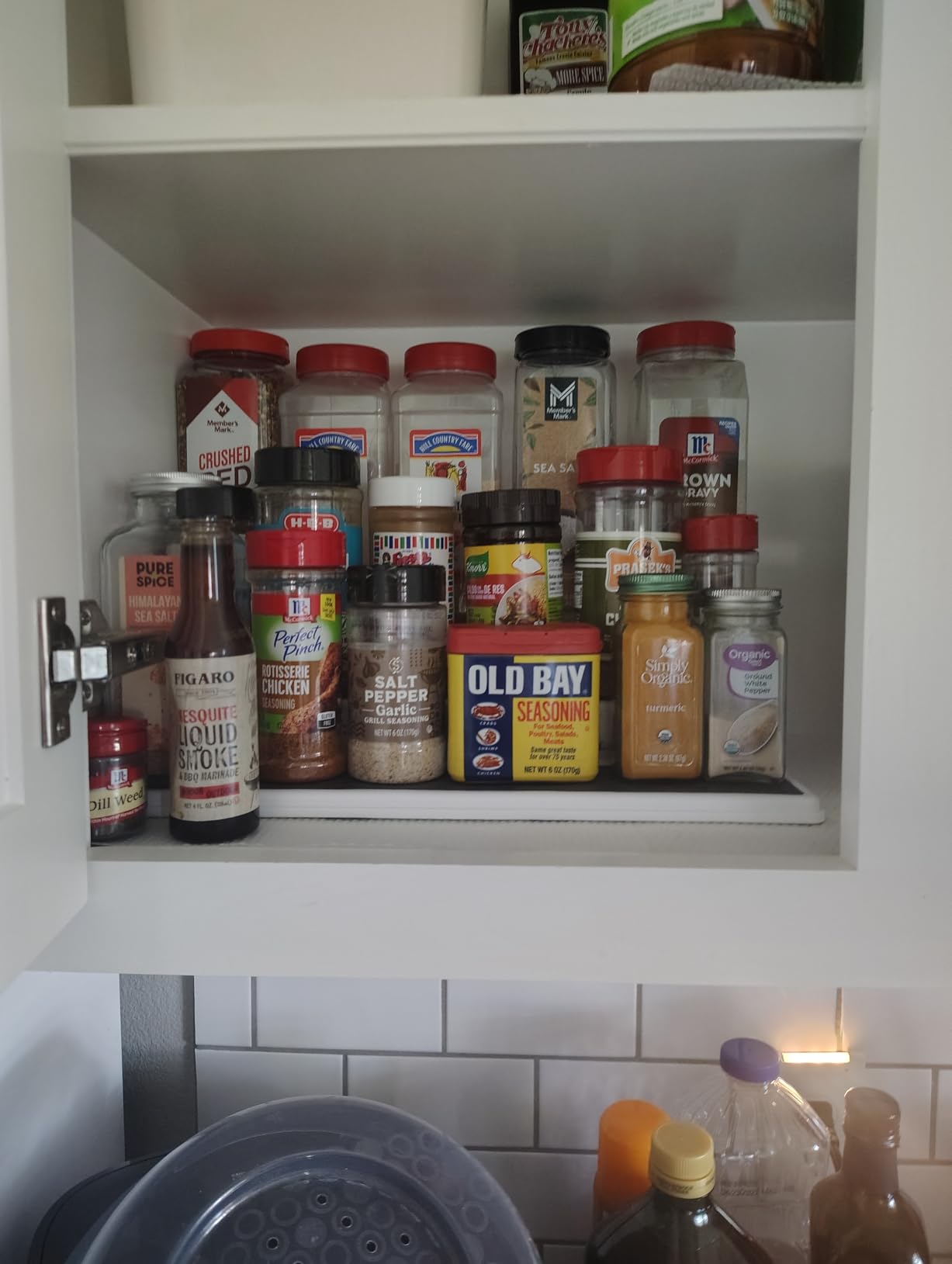 Copco 3-Tier Non-Skid Spice Rack Organizer for Kitchen Cabinet or Pantry, 15-Inch Tiered Shelf, White/Gray customer photo 2