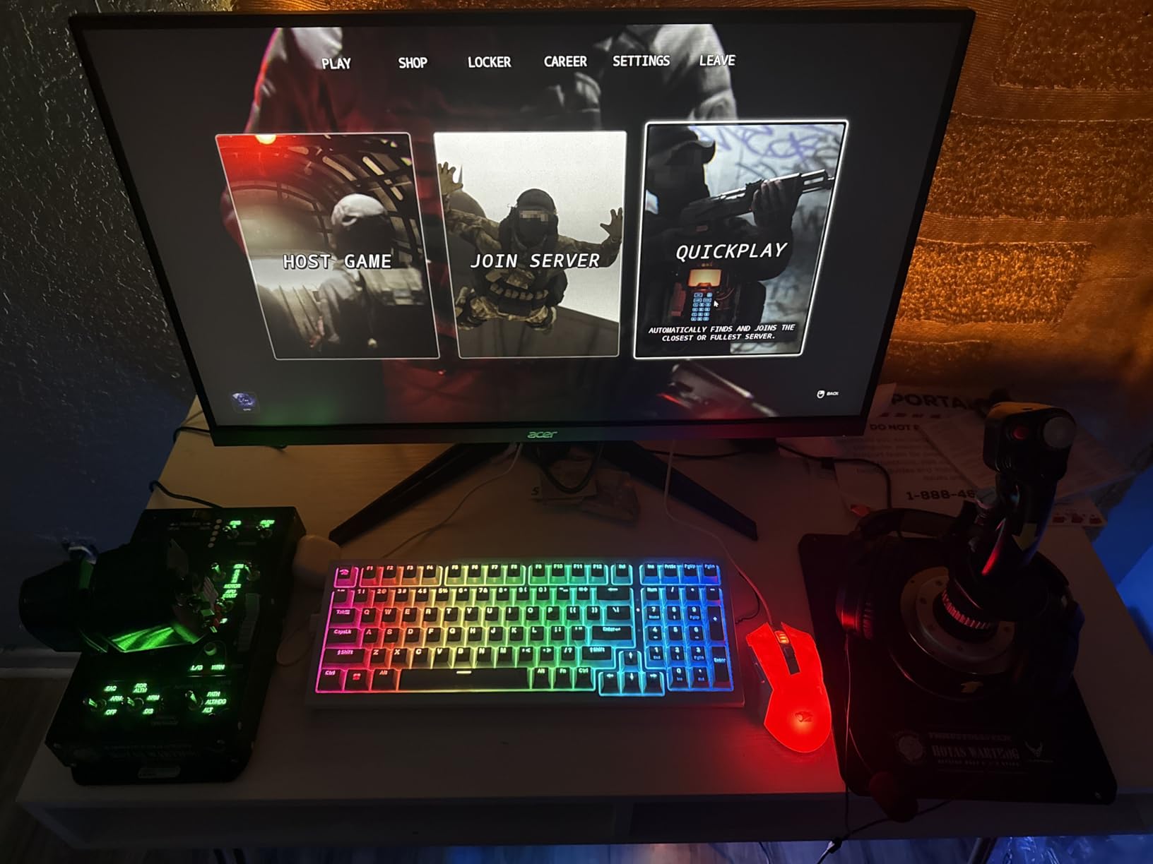 Thrustmaster HOTAS Warthog Flight Stick and Throttle - Metal Dual Throttle System, Official Replica of the U.S Air Force A-10C Aircraft Controls, Precision Flight Simulator Controller for PC customer photo 1