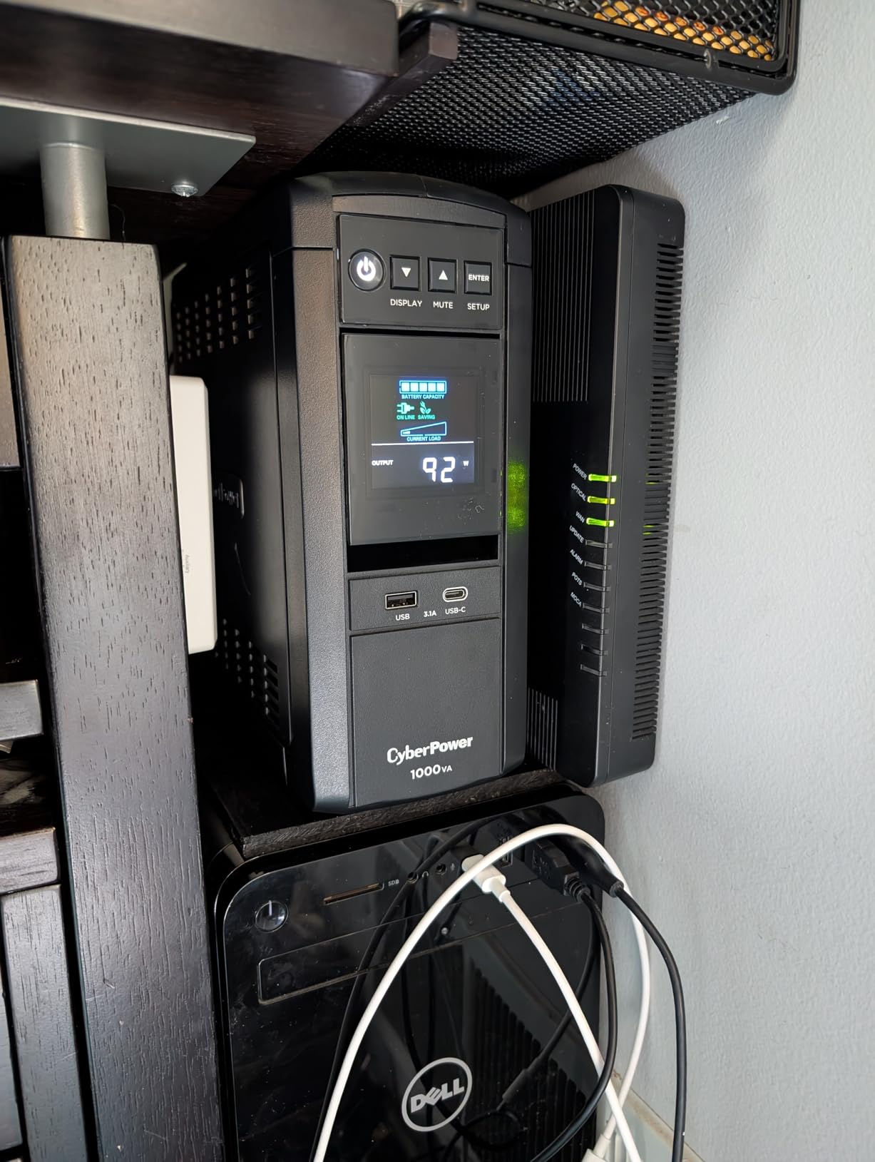 CyberPower CP1000PFCLCD PFC Sinewave UPS Battery Backup and Surge Protector, 1000VA/600W, 10 Outlets, AVR, Mini-Tower, UL Certified customer photo 2