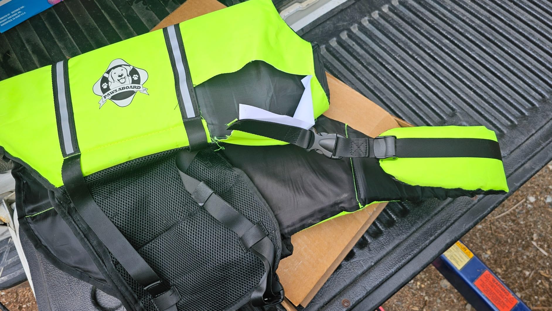 Paws Aboard Dog Life Jacket - Swimming Vest for Dogs, Adjustable, Reflective, Comfortable, Multiple Colors, Patterns, XX-Small to Extra Large Dog Swim Vest with Handle (Red, Medium) customer photo 1