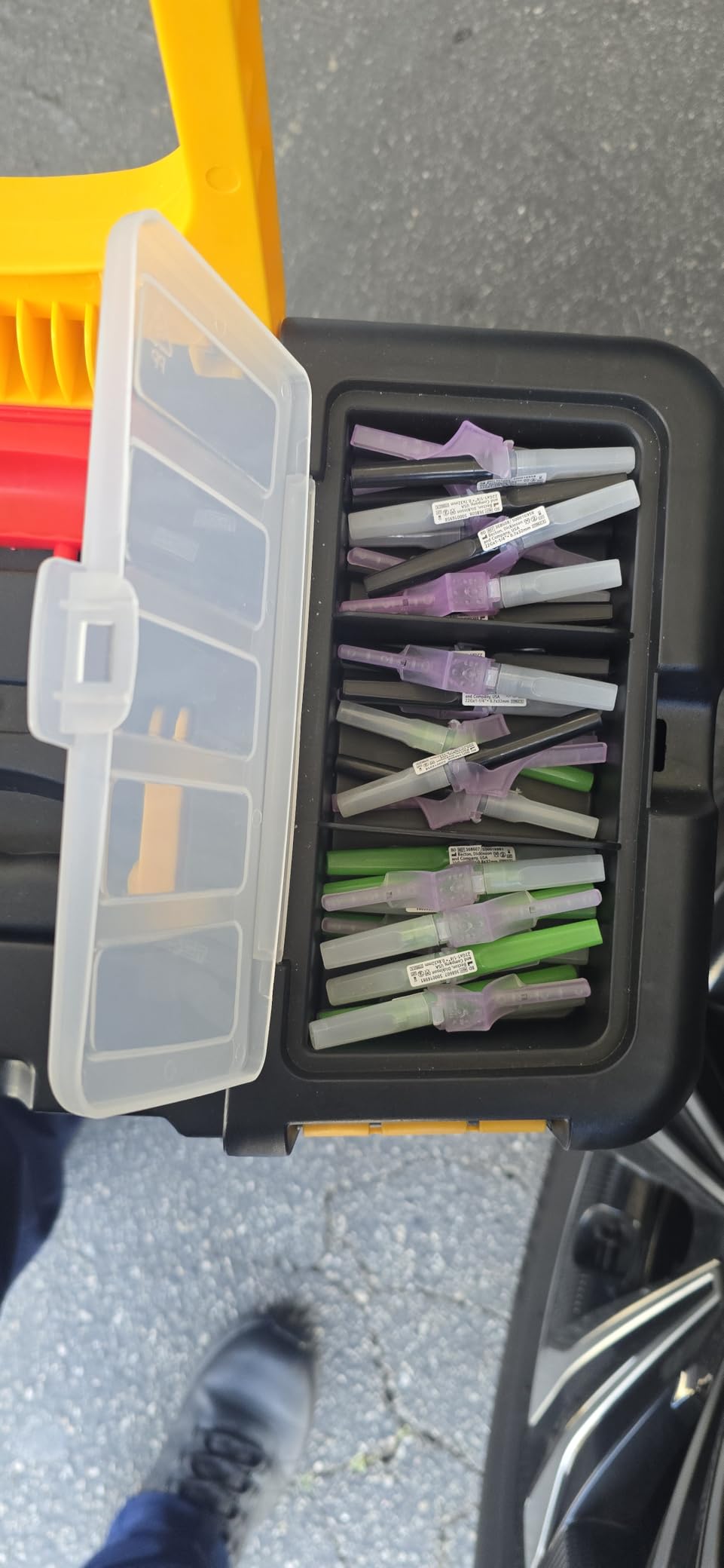 Portable Tool Box with Wheels - Stackable 2-in-1 Tool Chest with Fold-Down Comfort Handles, Tough Latches, and Removable Storage Trays by Stalwart customer photo 2