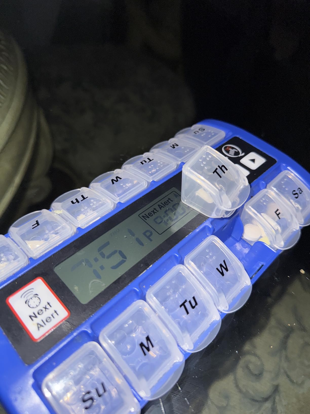 Digital Pill Box with Alarms - Pill Organizer with Flashing Lights & Beeping Reminders - Monthly Pill Dispenser for Seniors customer photo 2