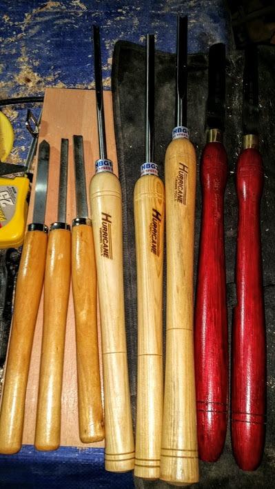 Hurricane Turning Tools, HSS, 3 Piece Bowl Gouge Set (1/4