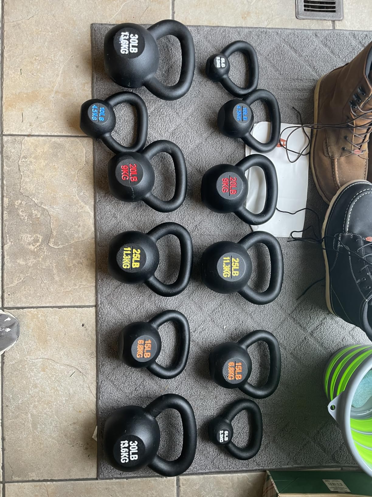 Yes4All Kettlebell Sets, 5-30 LB Cast Iron Strength Training Kettlebells, Wide Handles & Flat Bottom, Multi-Level from Beginners to Pros for Strength Training & Home Gym customer photo 2