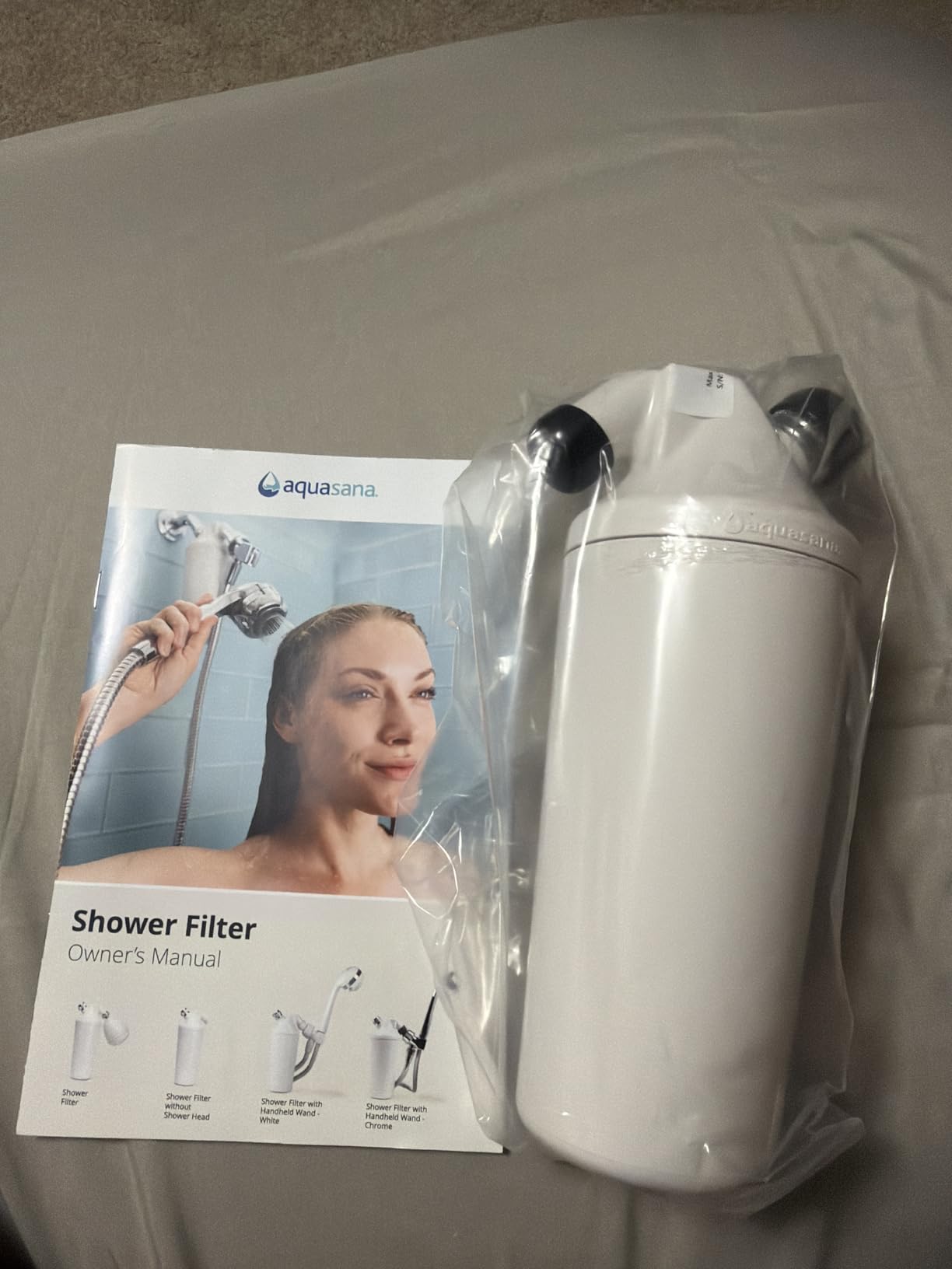 Aquasana Shower Filter | Dermatologist-recommended for softer, healthier skin & hair | Proven to reduce 90% of chlorine for 6 months | High pressure | Use your own shower head | AQ-4100NSH customer photo 2