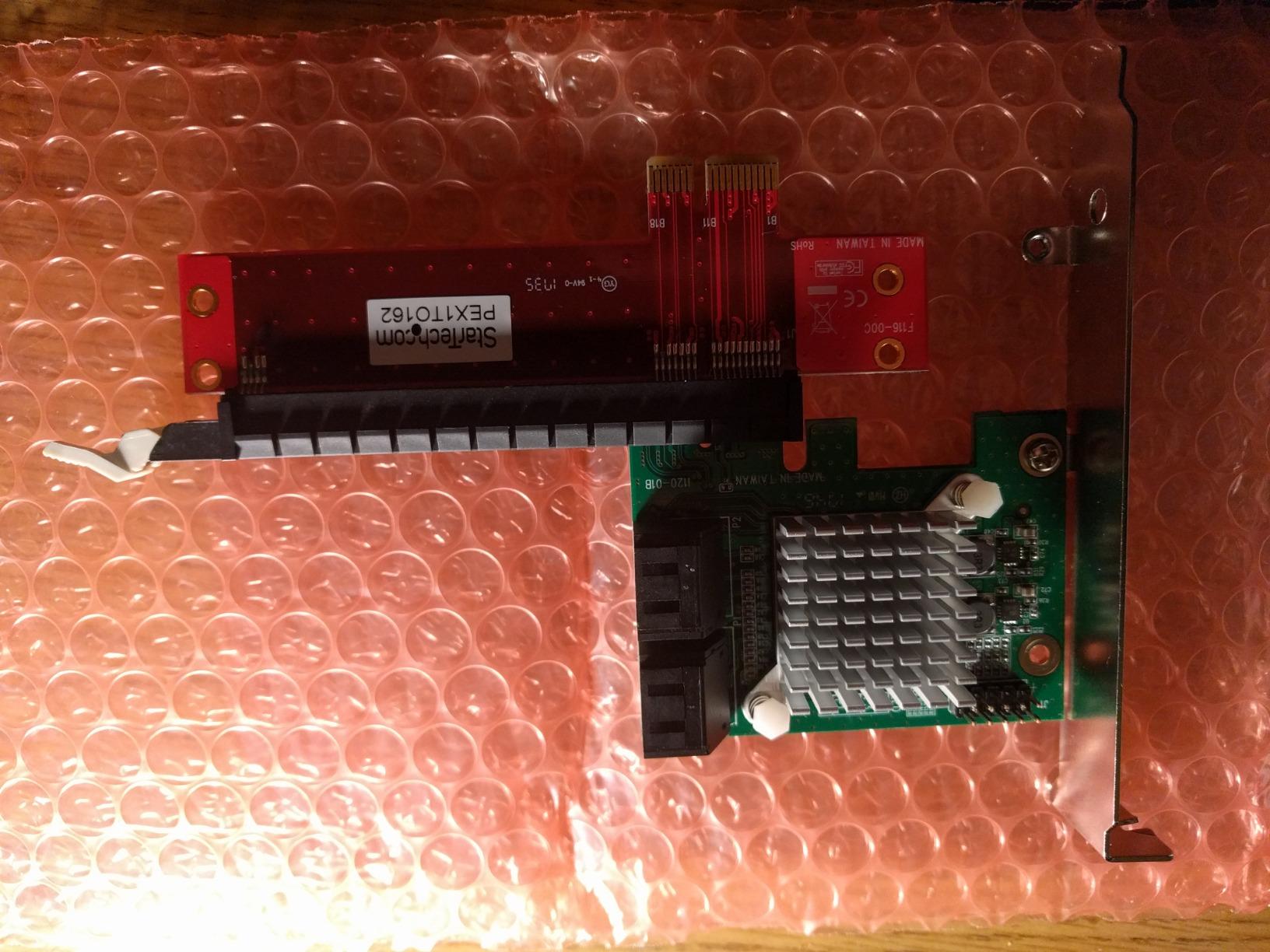 StarTech.com 4 Port PCI Express 2.0 SATA III 6Gbps RAID Controller Card with HyperDuo SSD Tiering - PCIe SATA 3 Controller Adapter, TAA (PEXSAT34RH) customer photo 1