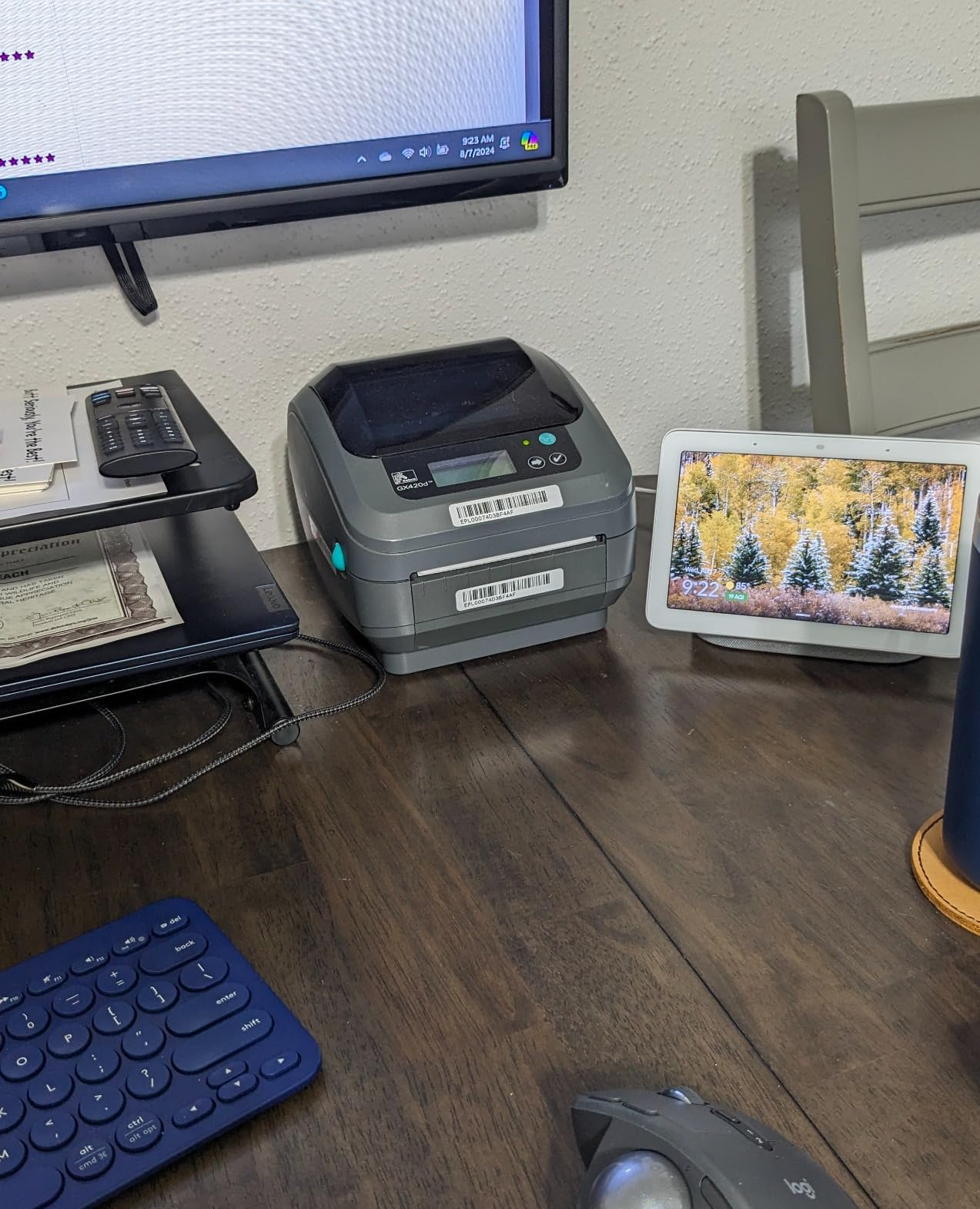 Zebra GK420d Direct Thermal Desktop Printer, Print Width of 4 in, USB Serial and Parallel Port Connectivity customer photo 1