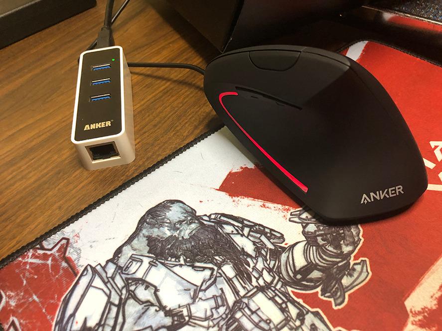 Anker USB Wired Vertical Mouse, Ergonomic Design Mouse for Computer and Laptop, 5 Buttons, 1000/1600 DPI, Optical Technology, USB Corded - Black customer photo 1