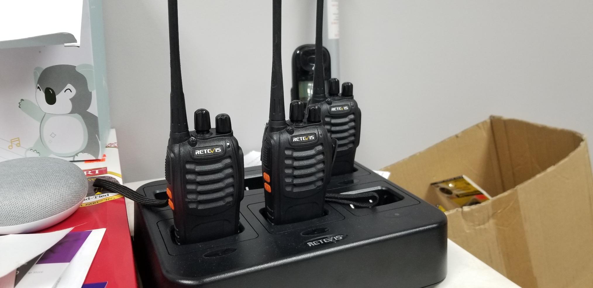 Case of 6,Retevis H-777 Walkie Talkies for Adults Long Range, Rechargeable Two-Way Radios,with 6-Way Multi Unit Charger,Flashlight Handheld Business 2 Way Radios customer photo 2
