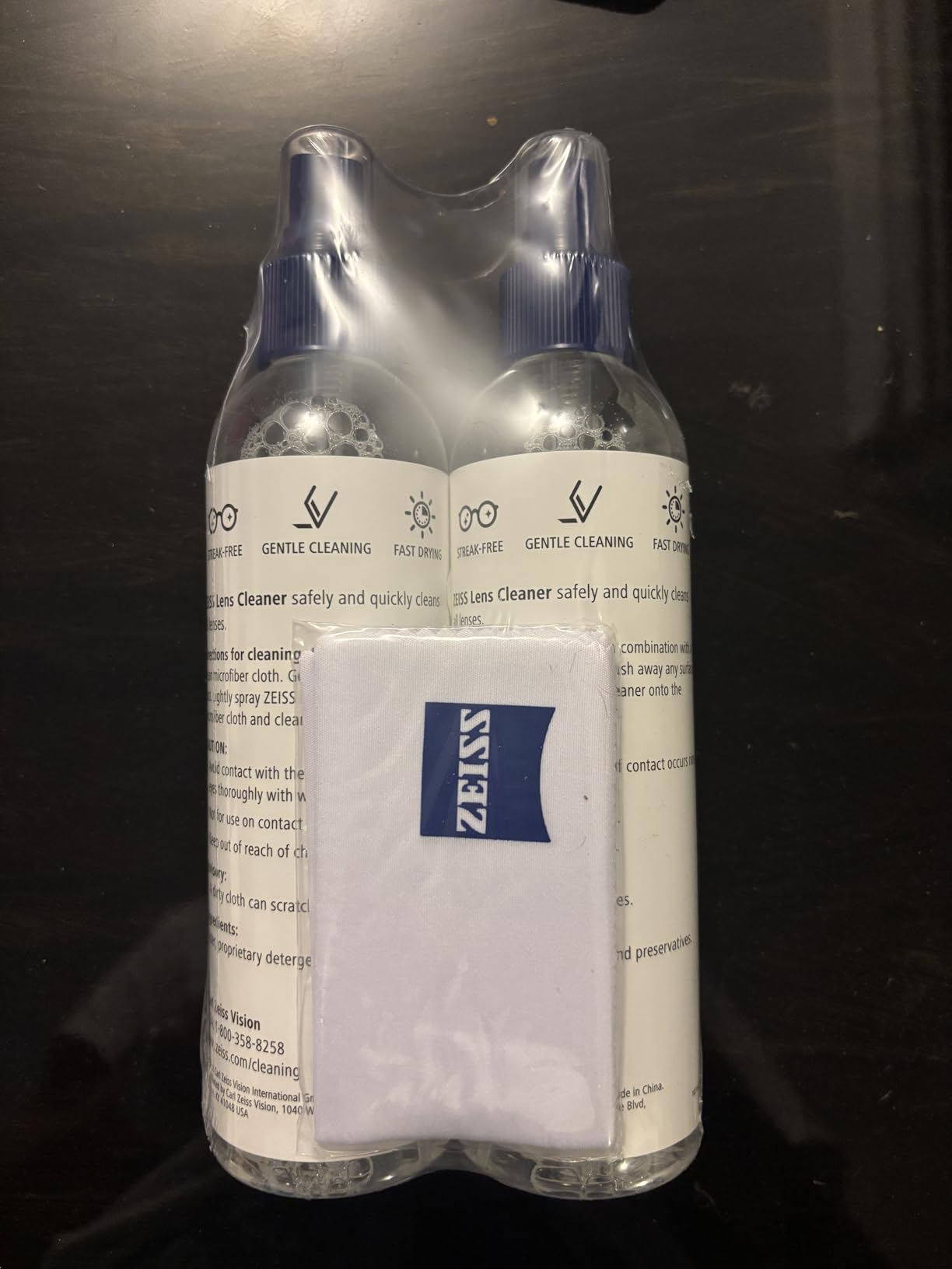 ZEISS Lens Care Pack - 2x 8oz Streak-Free Lens Spray and Microfiber Cloths for Eyeglasses and Optics customer photo 2