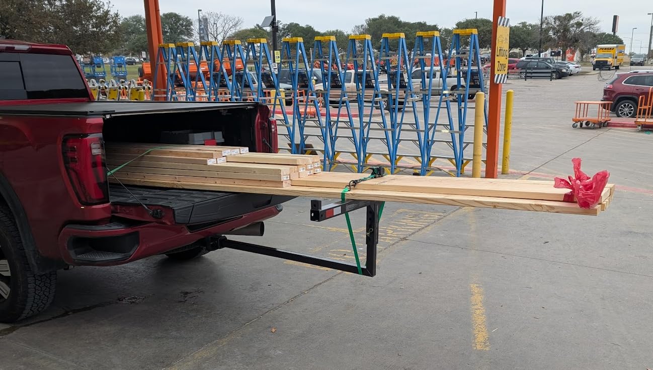 SEEK Steel Load Extender, Vertical or Horizontal Truck Bed Roof Rack E-Z Hitch Mount Cargo Extension 2 Inch Hitch Receiver customer photo 1