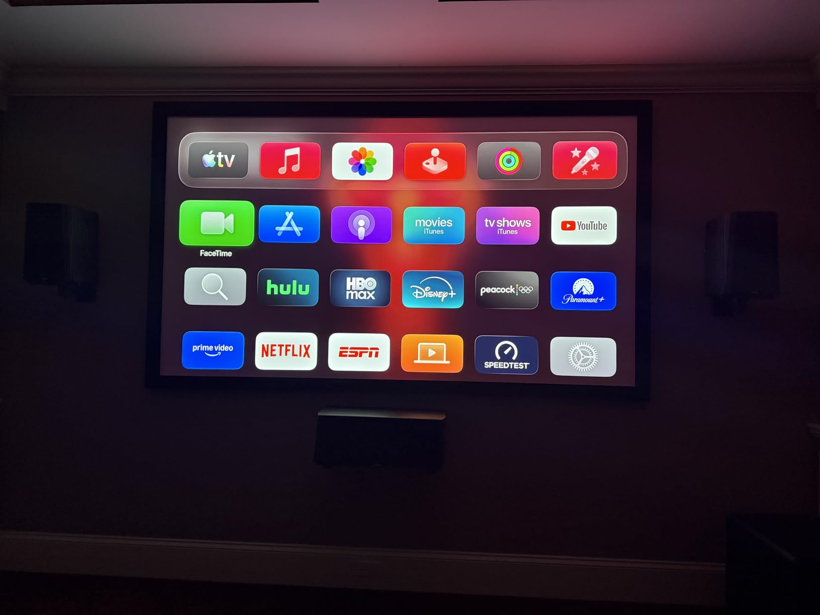 Silver Ticket Products STR Series 6 Piece Home Theater Fixed Frame 4K / 8K Ultra HD, HDTV, HDR & Active 3D Movie Projection Screen, 16:9 Format, 150