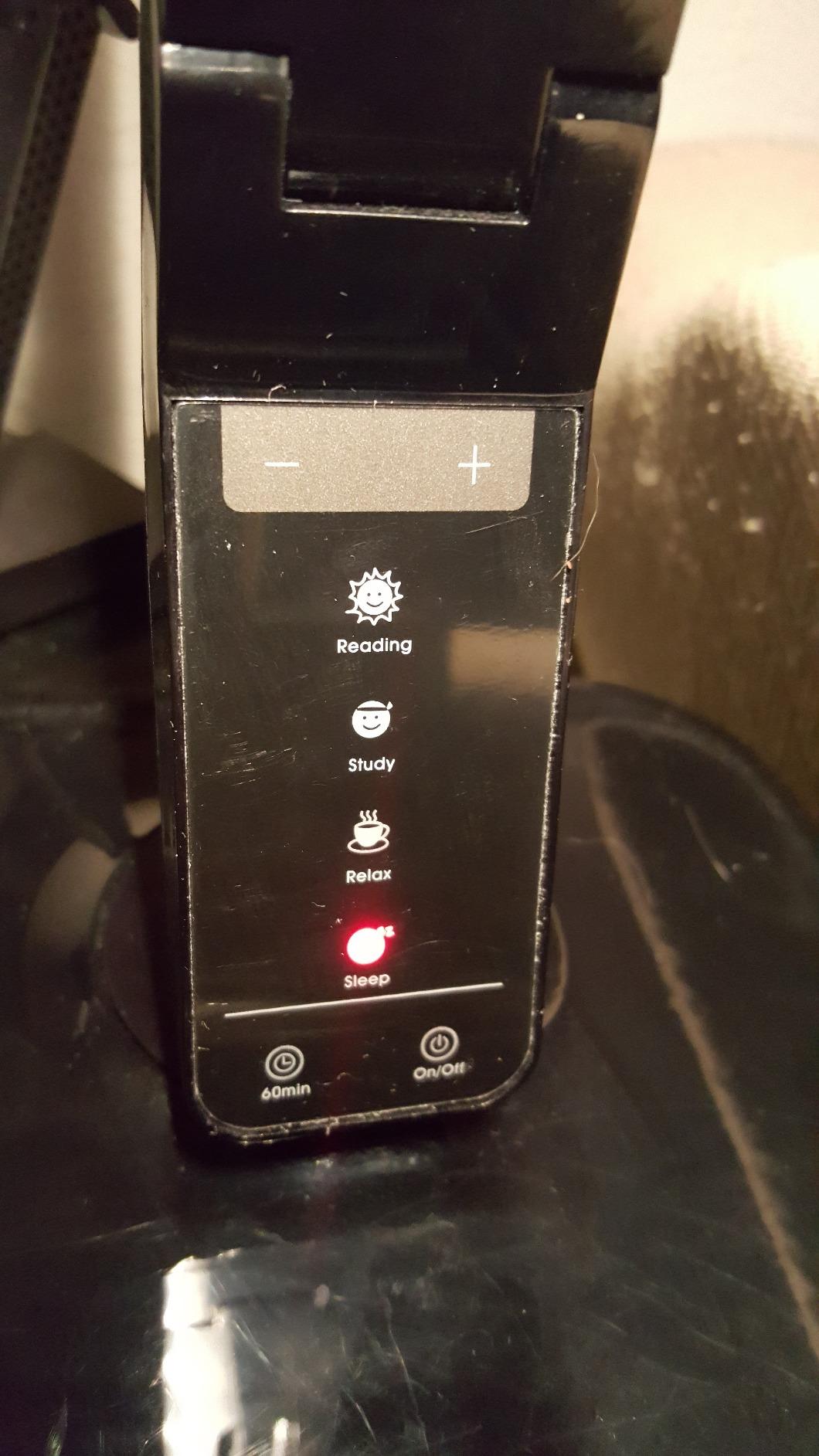 Lampat Dimmable LED Desk Lamp, 4 Lighting Modes (Reading/Studying/Relaxation/Bedtime), 5-Level Dimmer, Touch-Sensitive Control Panel, 1-Hour Auto Timer, 5V/1A USB Charging Port, Piano Black customer photo 2