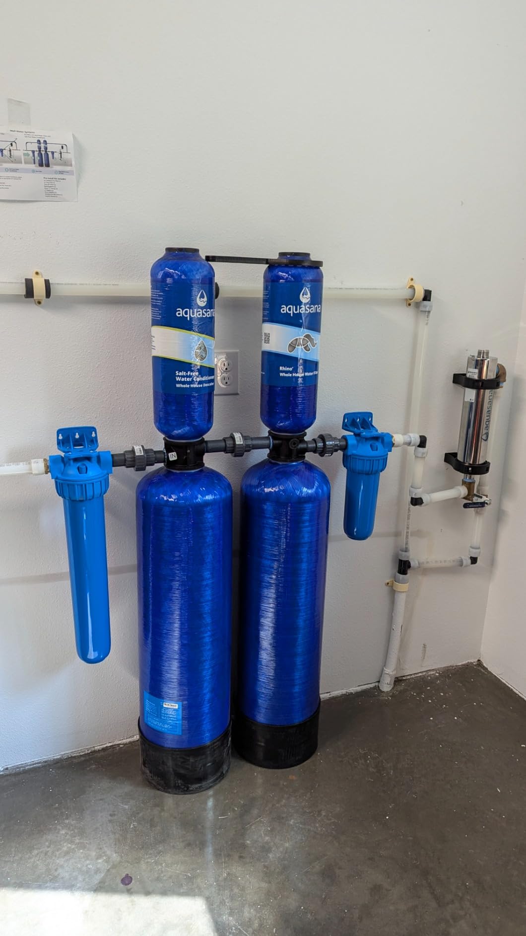 Aquasana Whole House Well Water Filter | 500K Gallons | UV, Carbon & KDF | Salt-Free Softener Alternative | Install Kit | Tackles up to 99.99% Chlorine, Bacteria, Viruses & Scale | EQ-WELL-UV-PRO-AST customer photo 2
