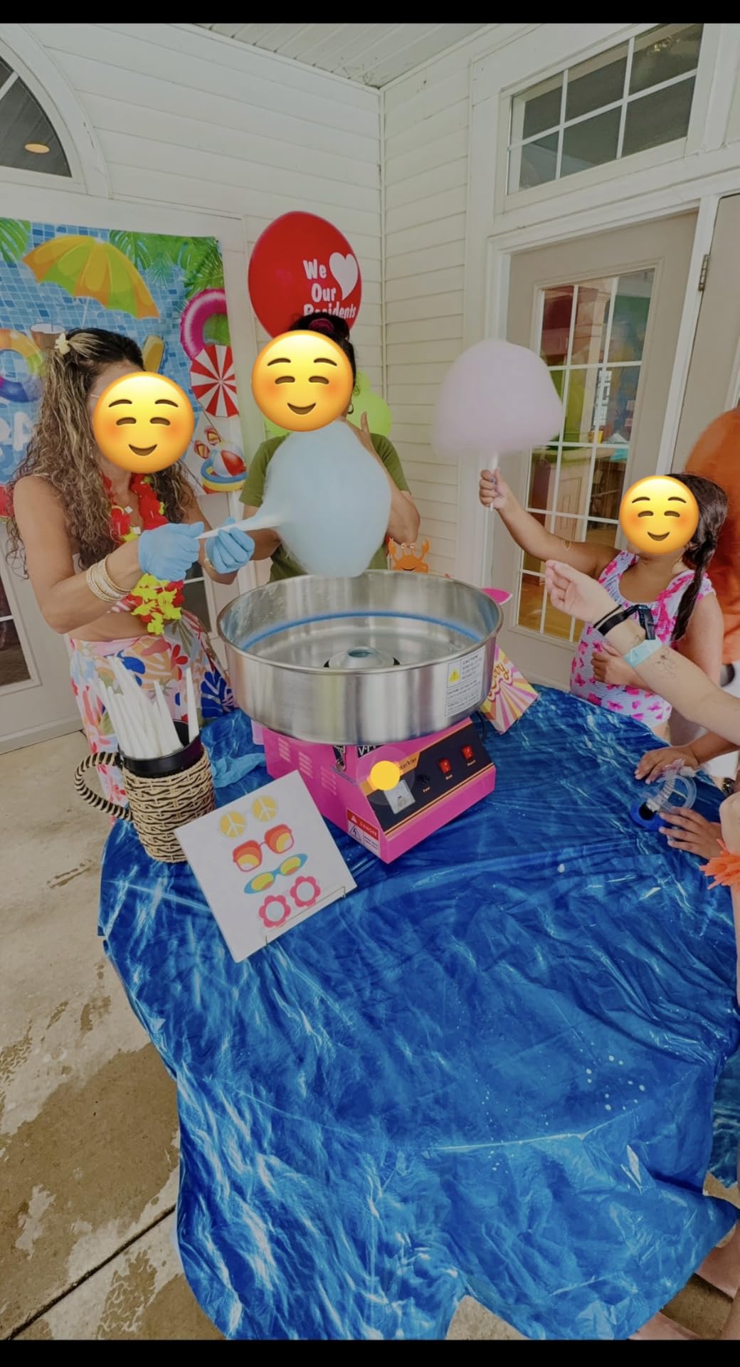 VIVO Pink 1030W Electric Cotton Candy Machine, Commercial Candy Floss Maker, 20 inch Stainless Steel Bowl with Sugar Scoop, Easy Home Use, CANDY-V001 customer photo 1