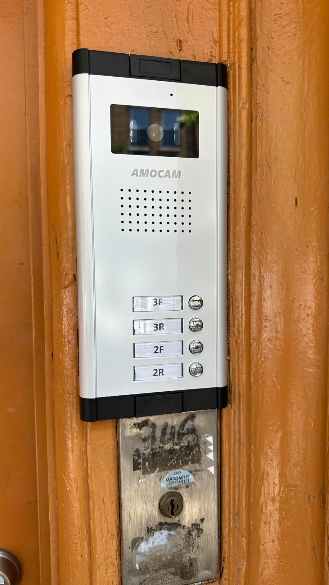 Apartment Video Intercom System, 4 Household Video Doorbell Kits, Wired 7 Inches Monitor, IR Outdoor Camera Support Monitoring, ID Unlock, 2 Way Intercom, 1- Camera and 4-Screen customer photo 1