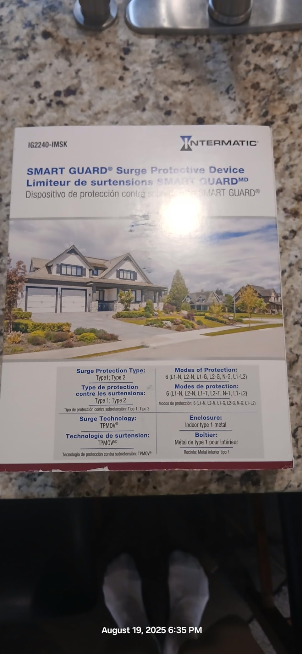 Intermatic IG2240-IMSK Advanced Surge Protection with Easily Replaceable IMODULES - Intermatic Smart Guard Whole Home Surge Protector, Black customer photo 2